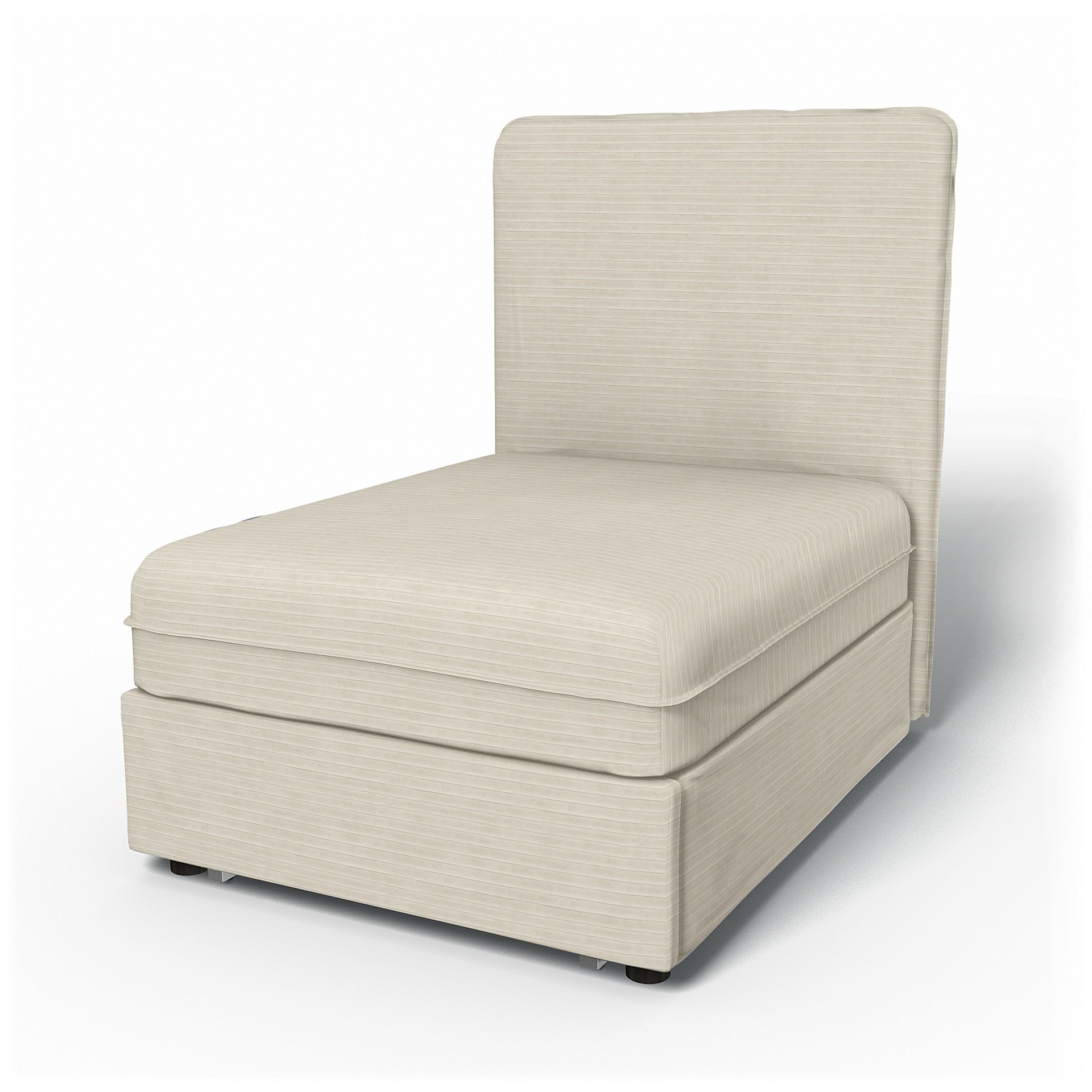 IKEA - Vallentuna Seat Module with High Back Sofa Bed Cover (80x100x46cm), Tofu, Corduroy - Bemz