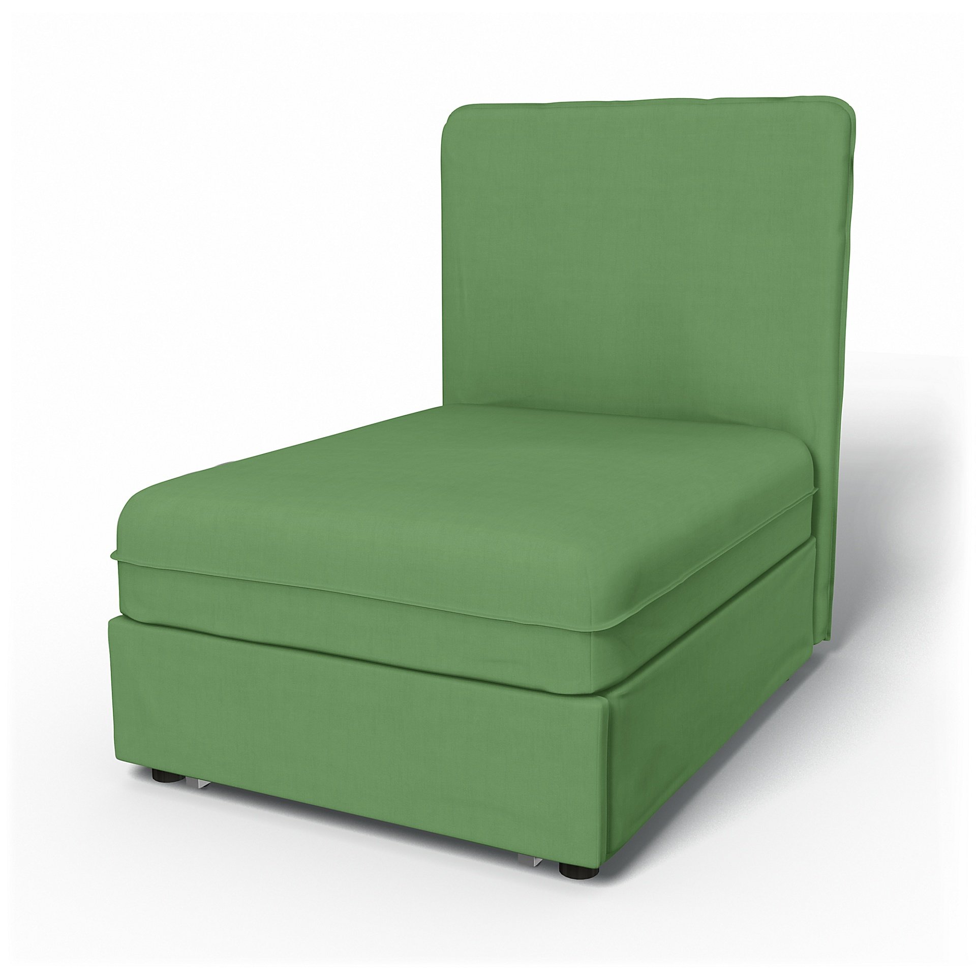 IKEA - Vallentuna Seat Module with High Back Sofa Bed Cover (80x100x46cm), Apple Green, Linen - Bemz