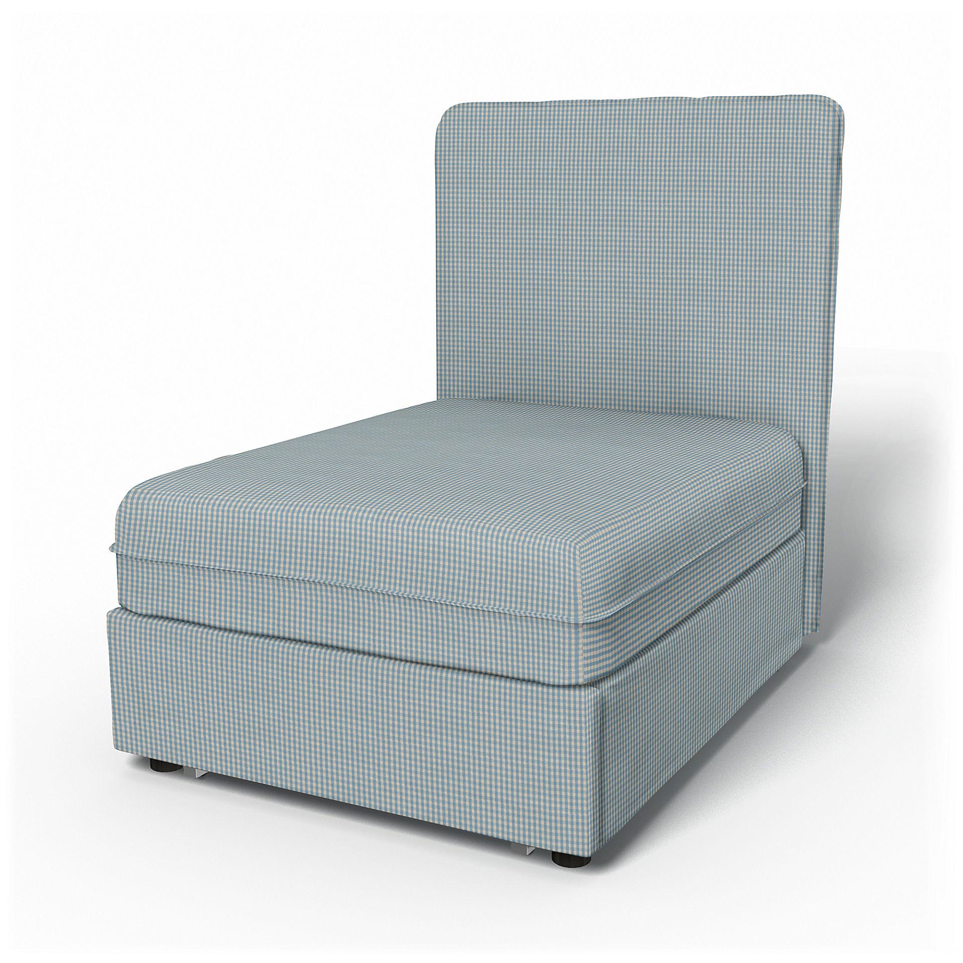 IKEA - Vallentuna Seat Module with High Back Sofa Bed Cover (80x100x46cm), Sky Blue, Cotton - Bemz