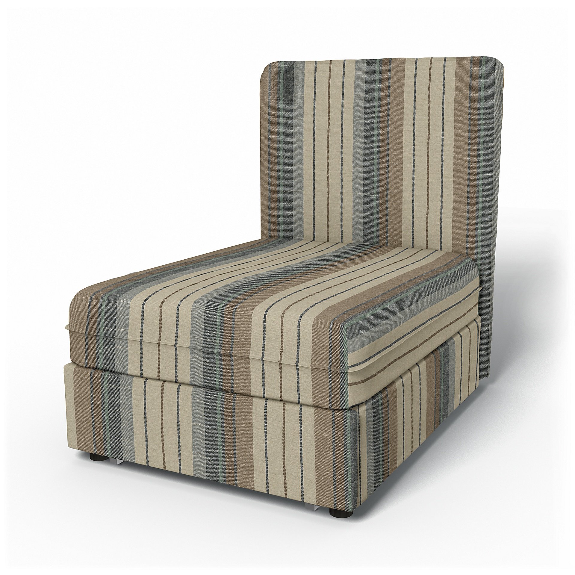 IKEA - Vallentuna Seat Module with High Back Sofa Bed Cover (80x100x46cm), Soft Oak, Cotton - Bemz