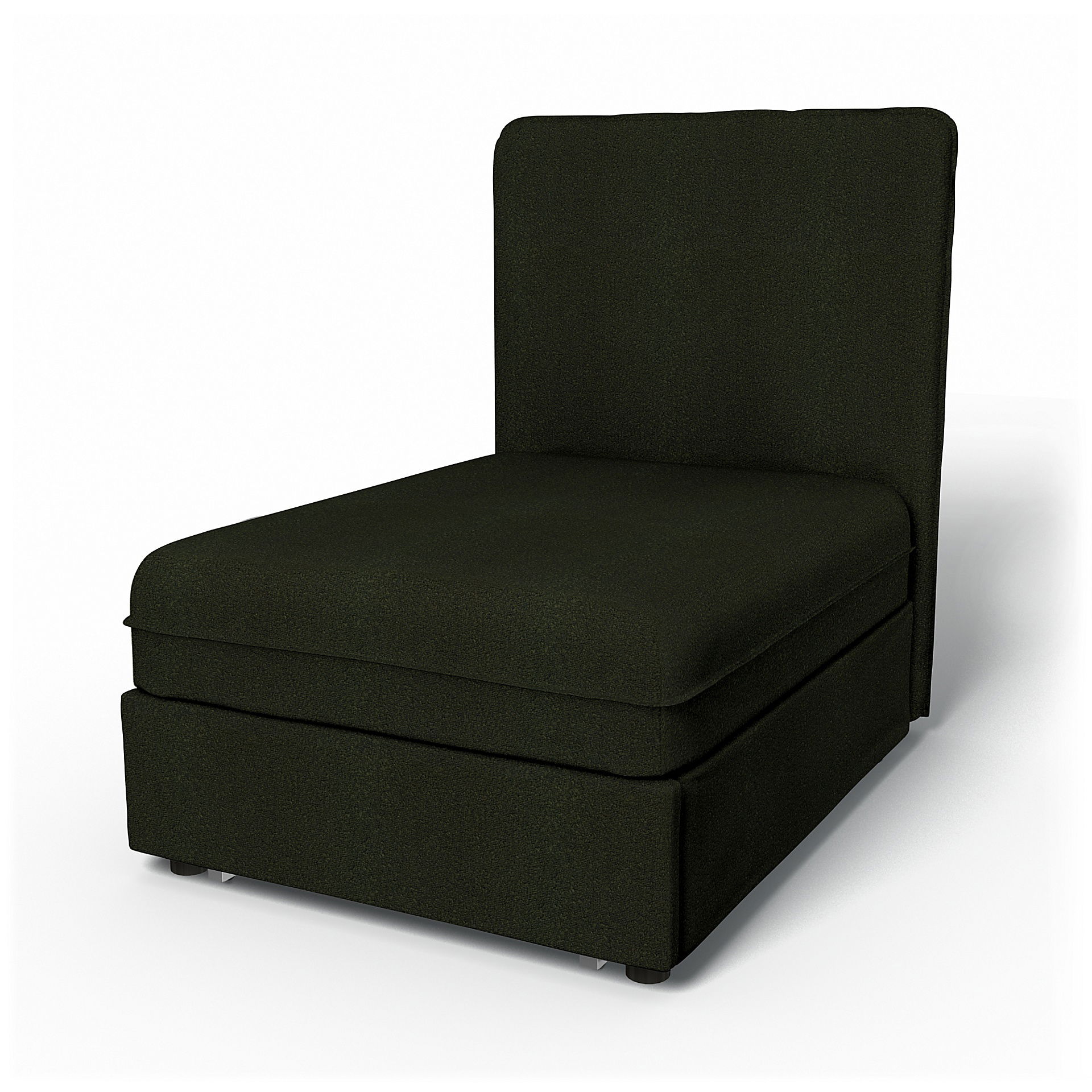IKEA - Vallentuna Seat Module with High Back Sofa Bed Cover (80x100x46cm), Dark Moss Green, BEMZ NATURE'S PALETTE COLLECTION - Bemz