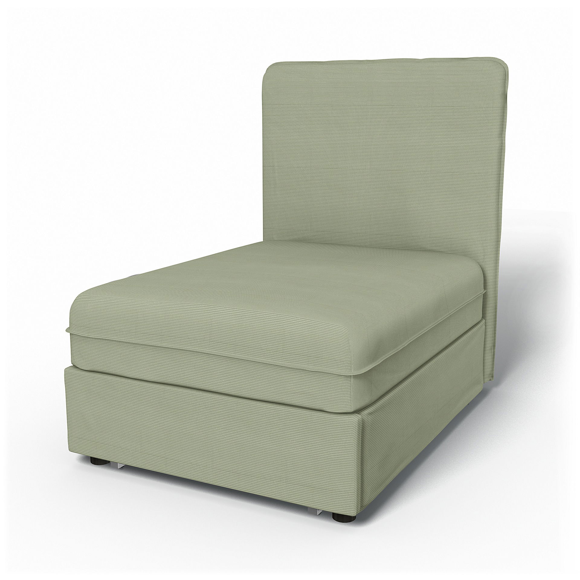 IKEA - Vallentuna Seat Module with High Back Sofa Bed Cover (80x100x46cm), Seagrass, Corduroy - Bemz