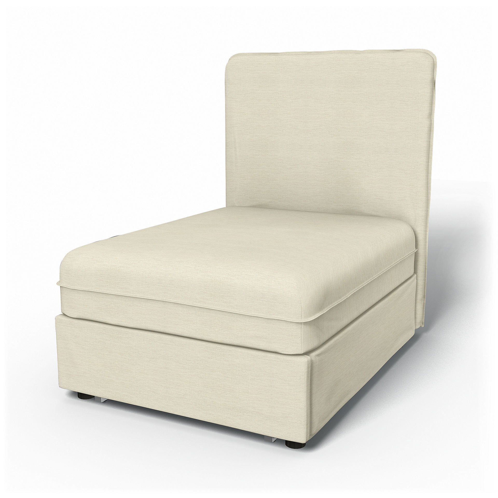 IKEA - Vallentuna Seat Module with High Back Sofa Bed Cover (80x100x46cm), Sand Beige, Cotton - Bemz