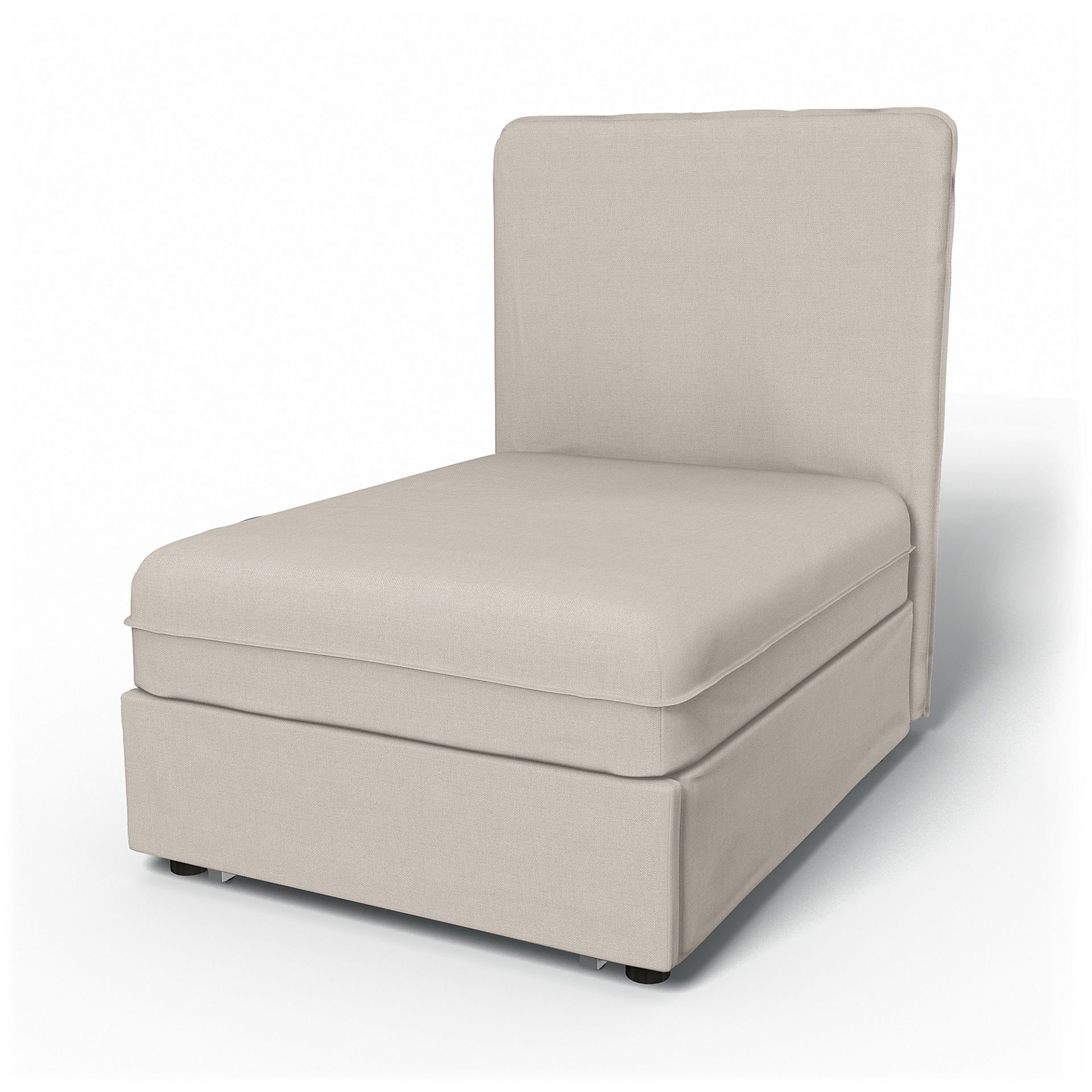 IKEA - Vallentuna Seat Module with High Back Sofa Bed Cover (80x100x46cm), Chalk, Linen - Bemz