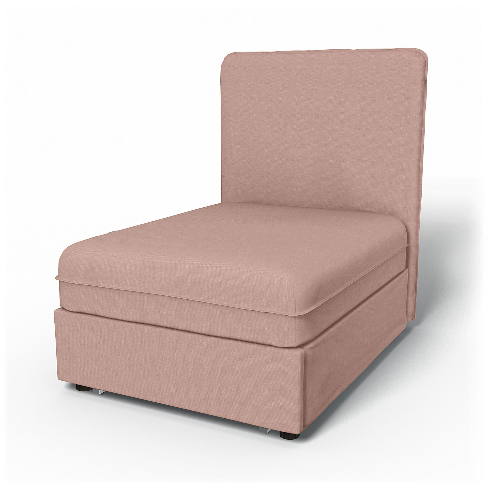 IKEA - Överdrag till Vallentuna 1-sitssektion med bädd (80x100x46cm), Blush, Linne - Bemz