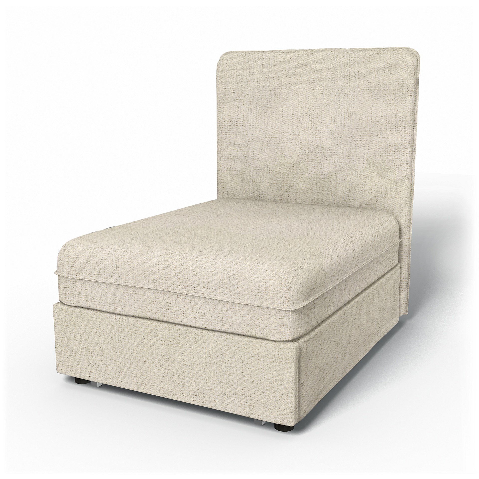 IKEA - Vallentuna Seat Module with High Back Sofa Bed Cover (80x100x46cm), Ecru, Boucle & Texture - 