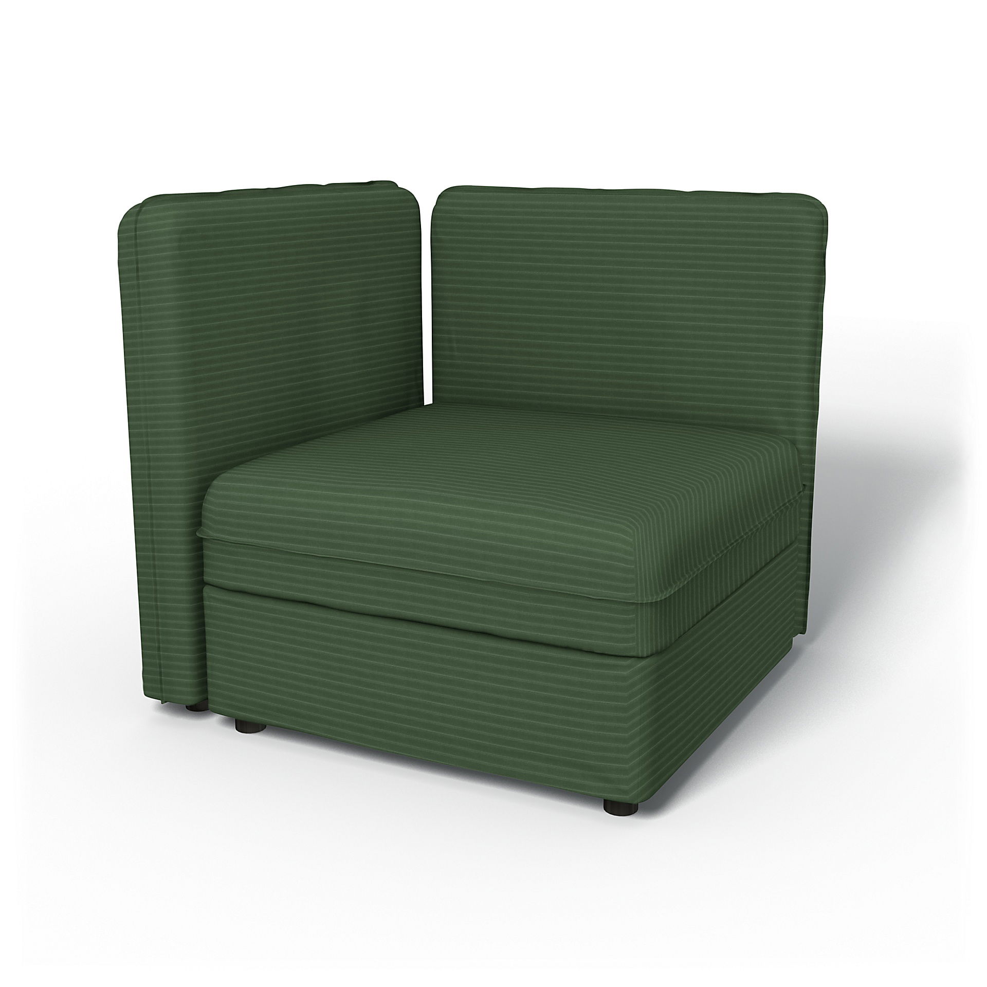 IKEA - Vallentuna Seat Module with Low Back and Storage Cover 80x80cm 32x32in, Palm Green, Corduroy - Bemz