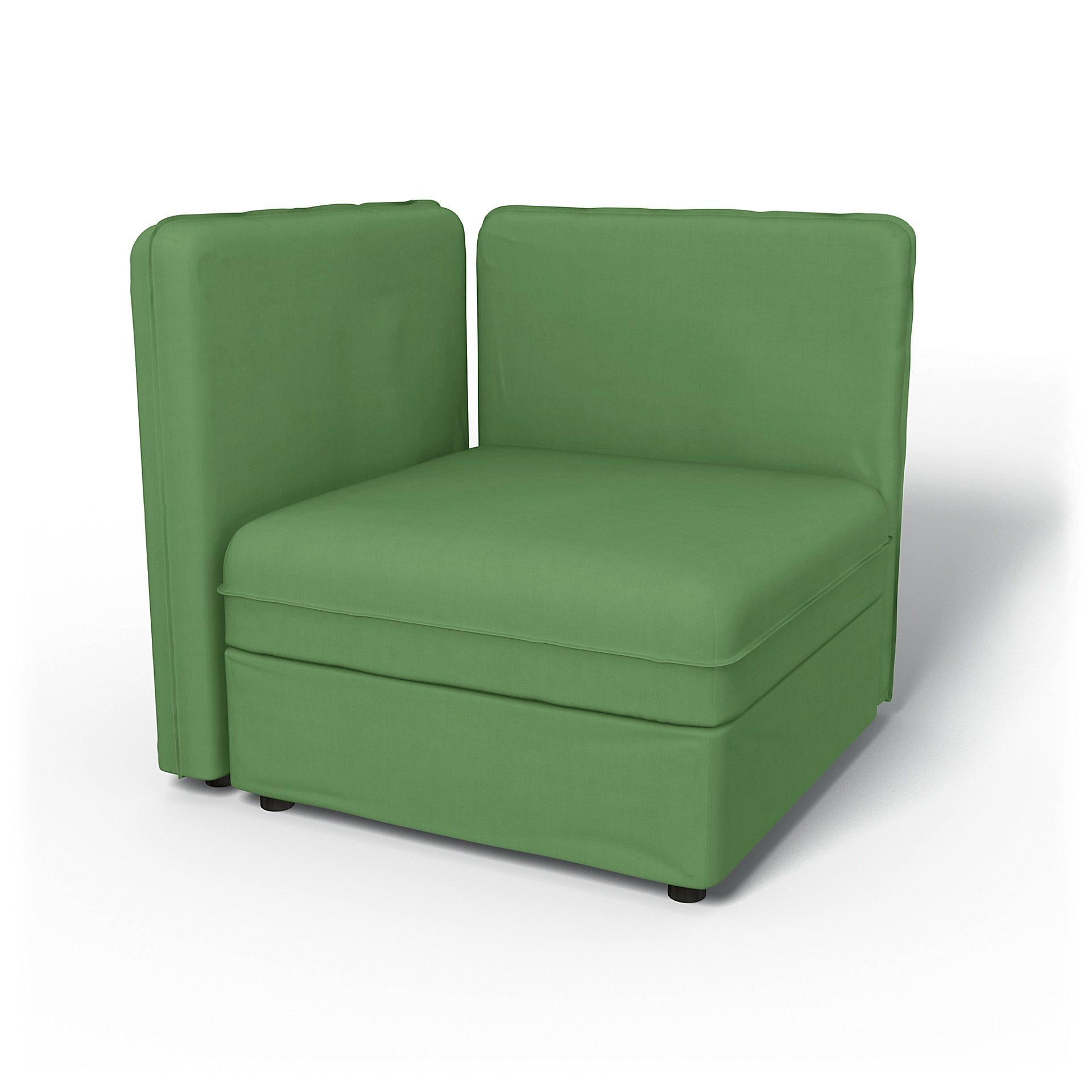 IKEA - Vallentuna Seat Module with Low Back and Storage Cover 80x80cm 32x32in, Apple Green, Linen - 
