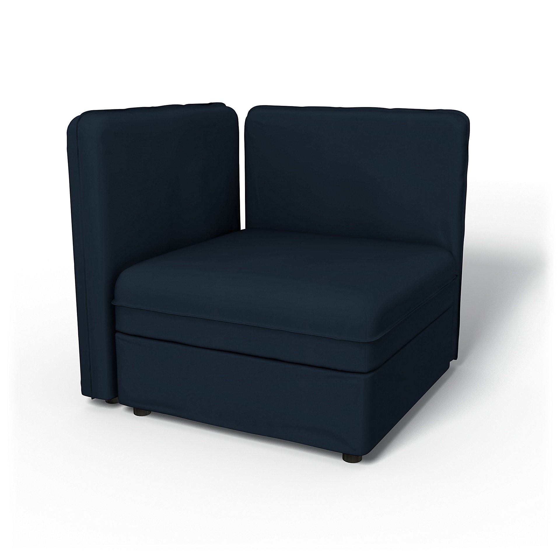 IKEA - Vallentuna Seat Module with Low Back and Storage Cover 80x80cm 32x32in, Navy Blue, Cotton - B