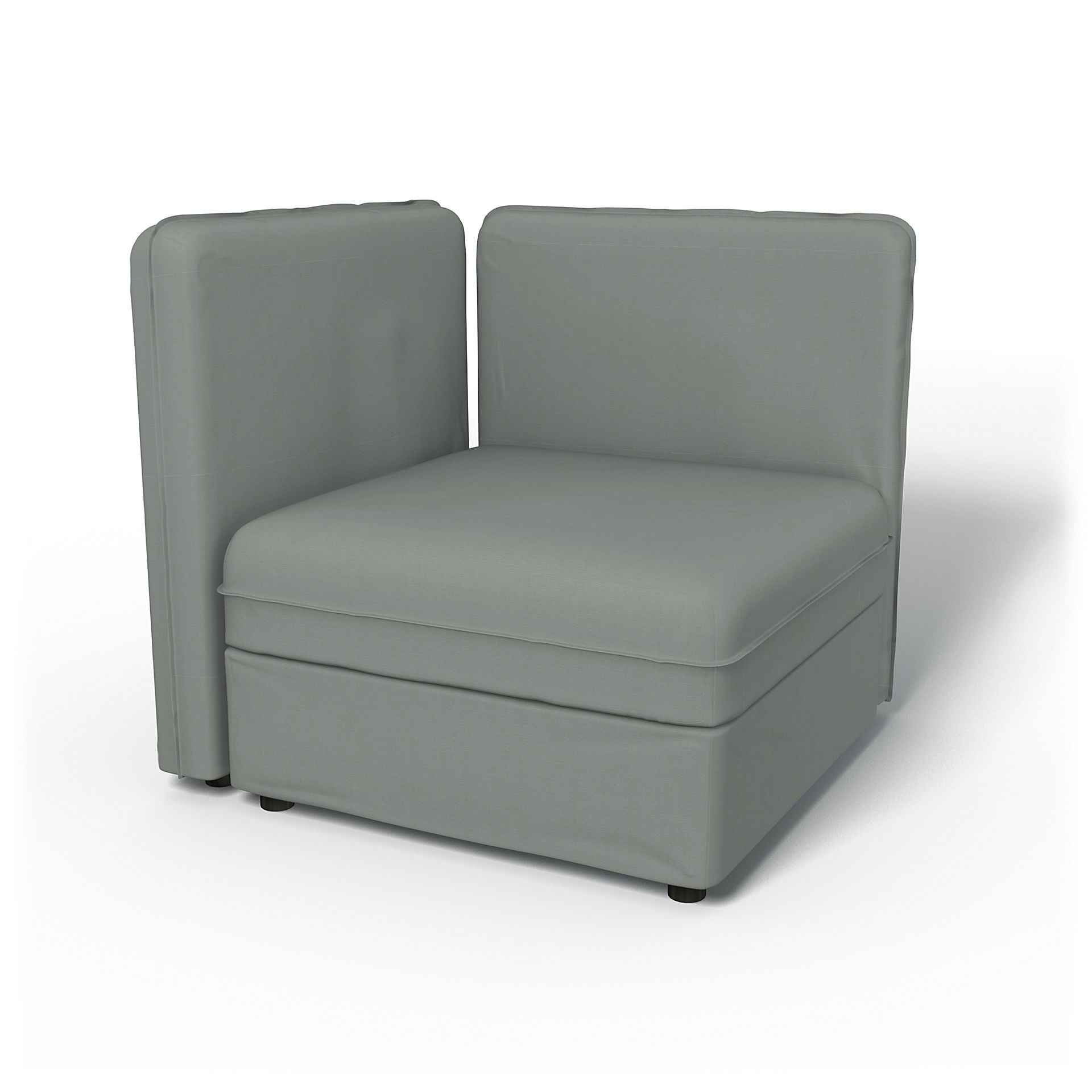 IKEA - Vallentuna Seat Module with Low Back and Storage Cover 80x80cm 32x32in, Drizzle, Cotton - Bemz