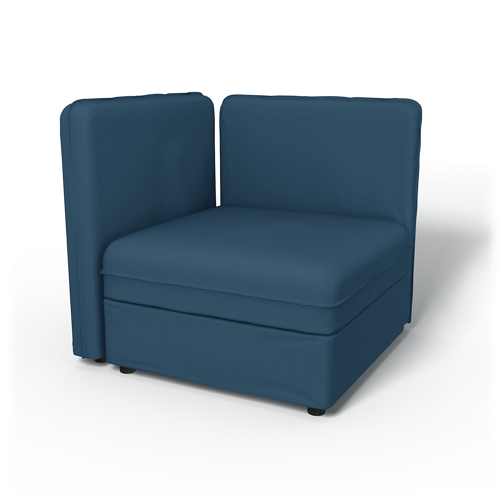 IKEA - Vallentuna Seat Module with Low Back and Storage Cover 80x80cm 32x32in, Real Teal, Cotton - Bemz