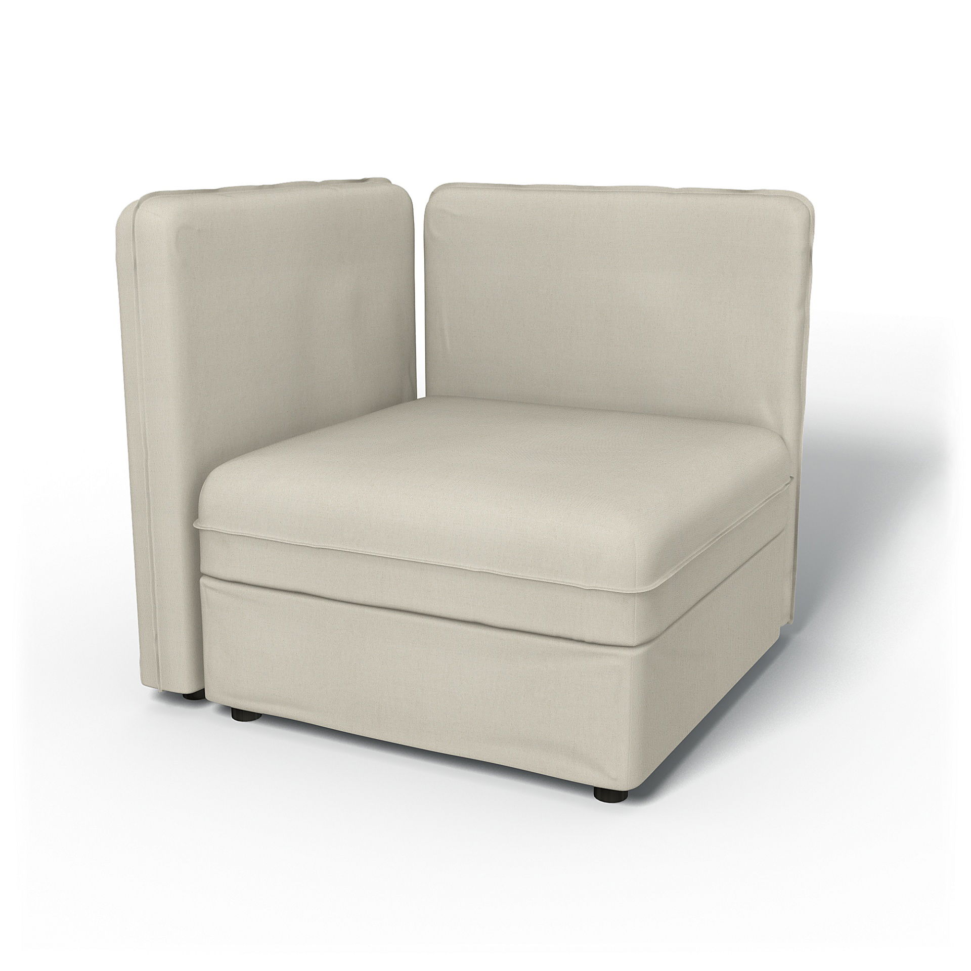 IKEA - Vallentuna Seat Module with Low Back and Storage Cover 80x80cm 32x32in, Unbleached, Linen - Bemz