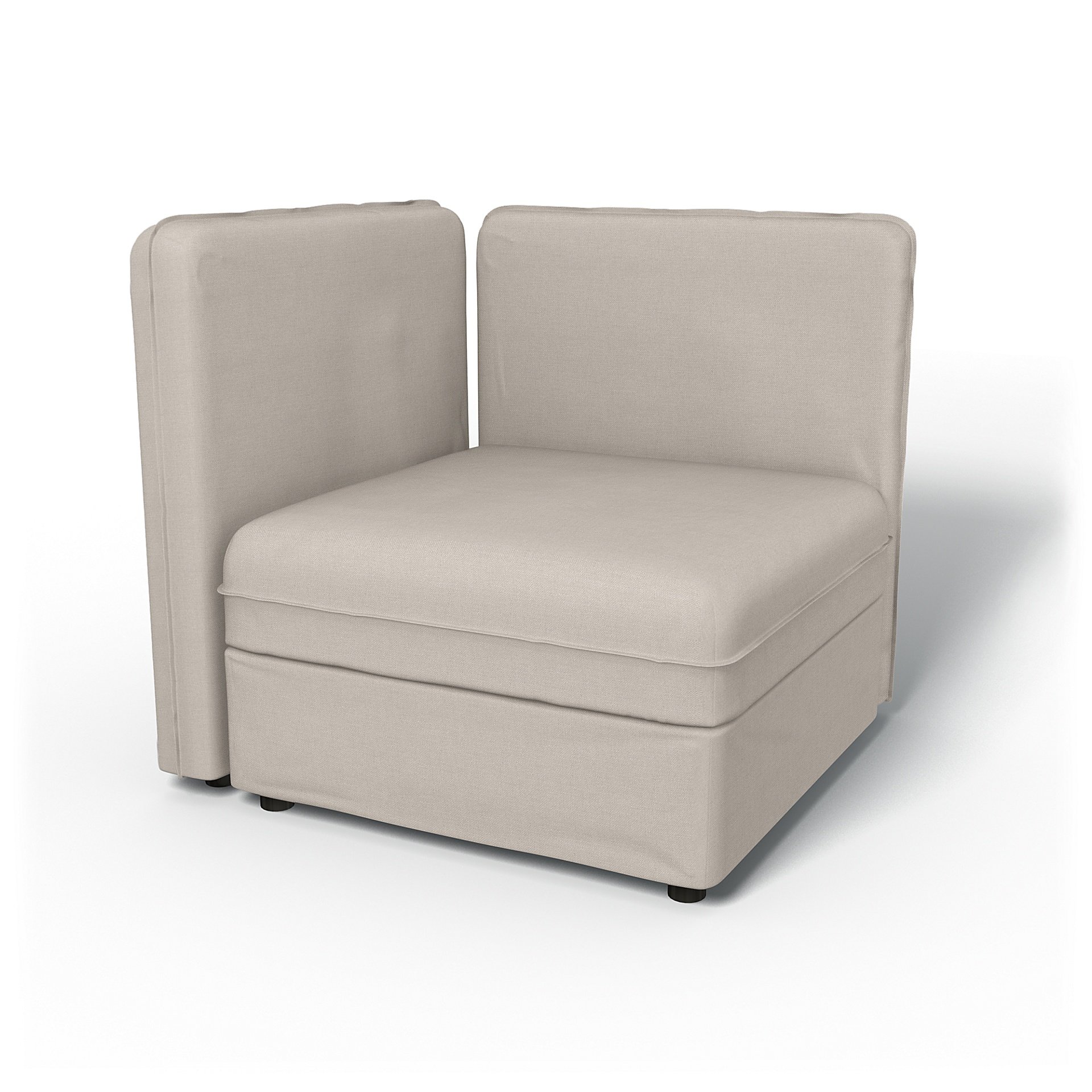 IKEA - Vallentuna Seat Module with Low Back and Storage Cover 80x80cm 32x32in, Chalk, Linen - Bemz