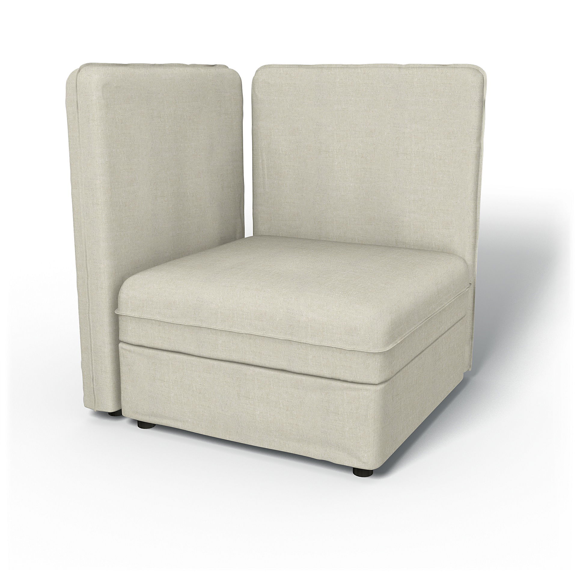 IKEA - Vallentuna Corner Seat Module with High Back and Storage Cover 80x80 32x32in, Natural, Linen - Bemz