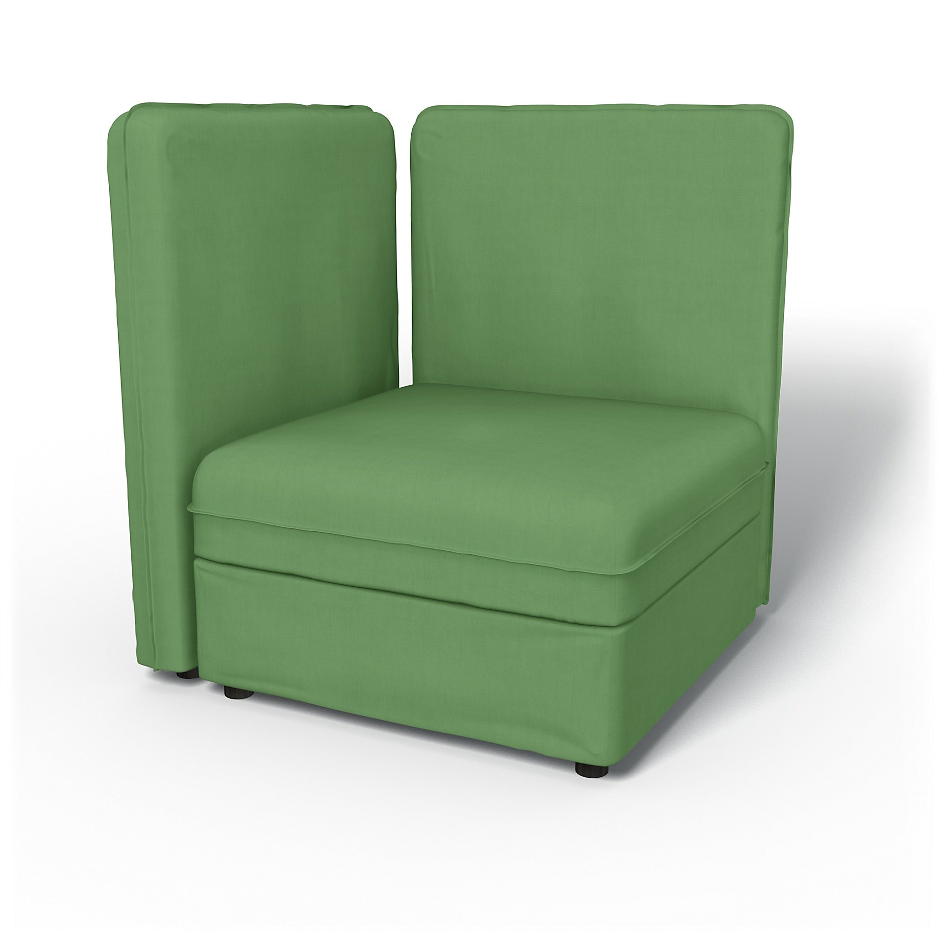 IKEA - Vallentuna Corner Seat Module with High Back and Storage Cover 80x80 32x32in, Apple Green, Li
