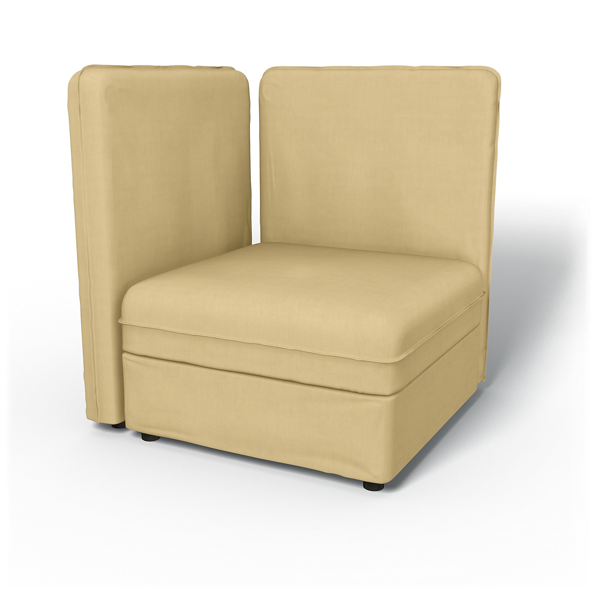 IKEA - Vallentuna Corner Seat Module with High Back and Storage Cover 80x80 32x32in, Straw Yellow, L