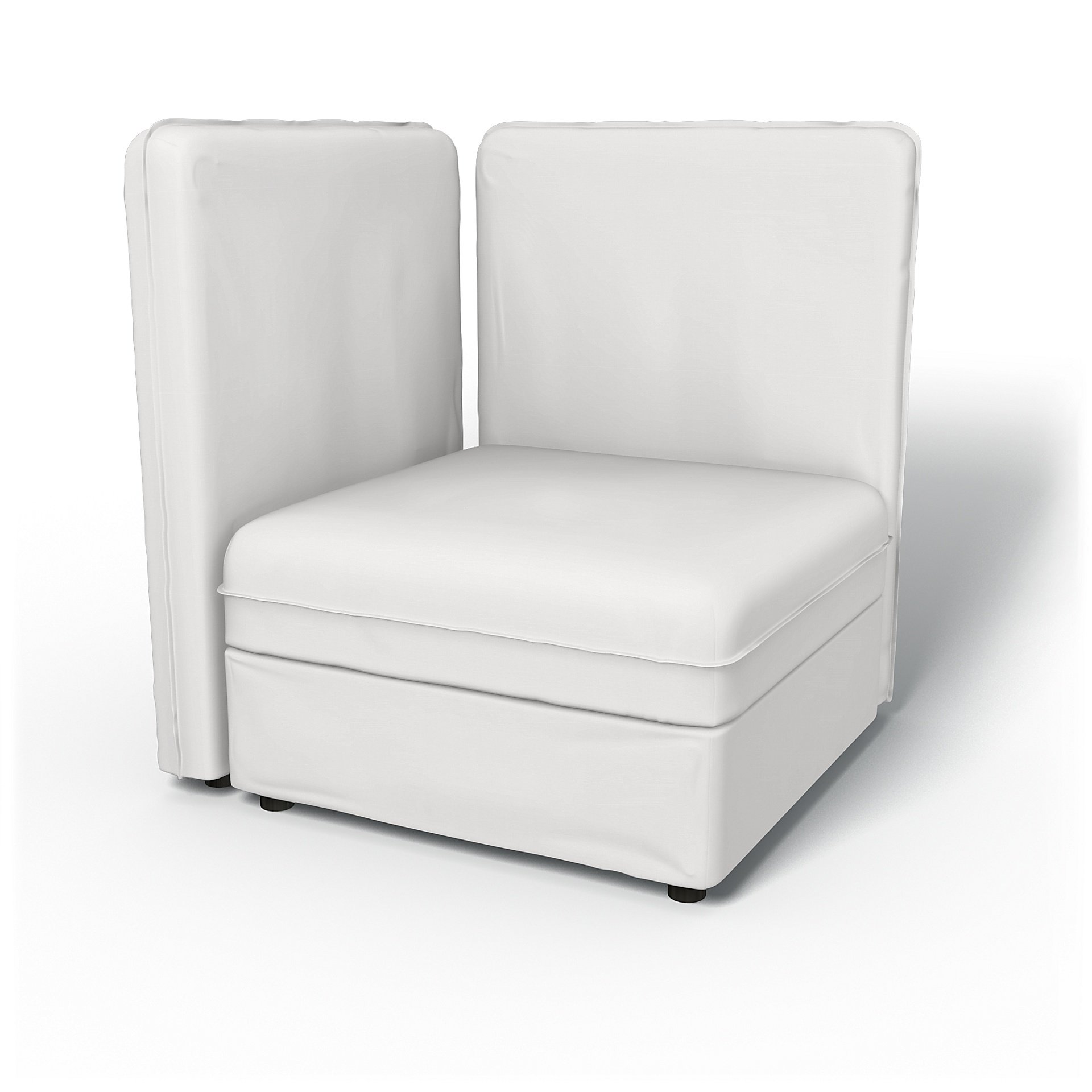 IKEA - Vallentuna Corner Seat Module with High Back and Storage Cover 80x80 32x32in, Absolute White,