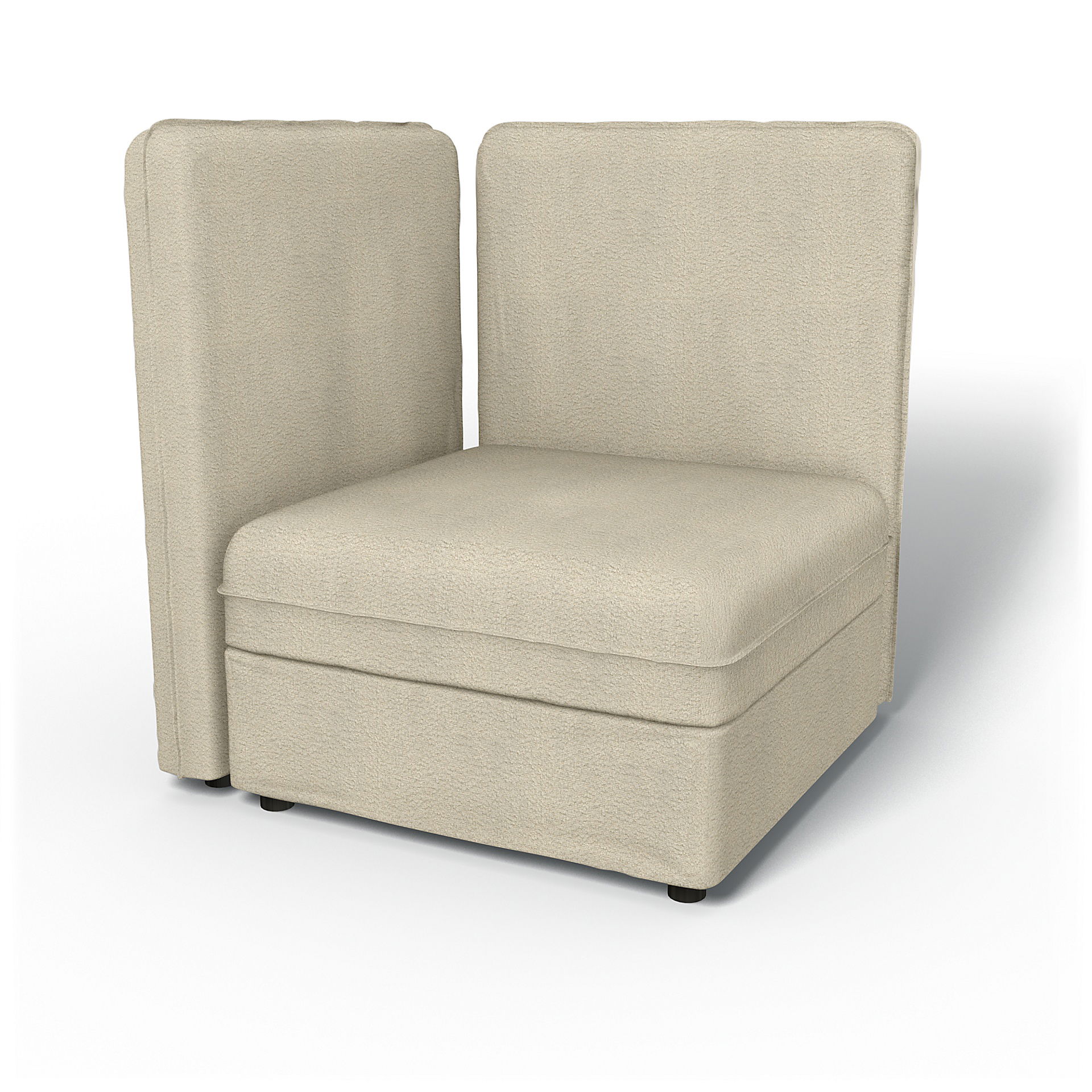 IKEA - Vallentuna Corner Seat Module with High Back and Storage Cover 80x80 32x32in, Natural White, BEMZ NATURE'S PALETTE COLLECTION - Bemz