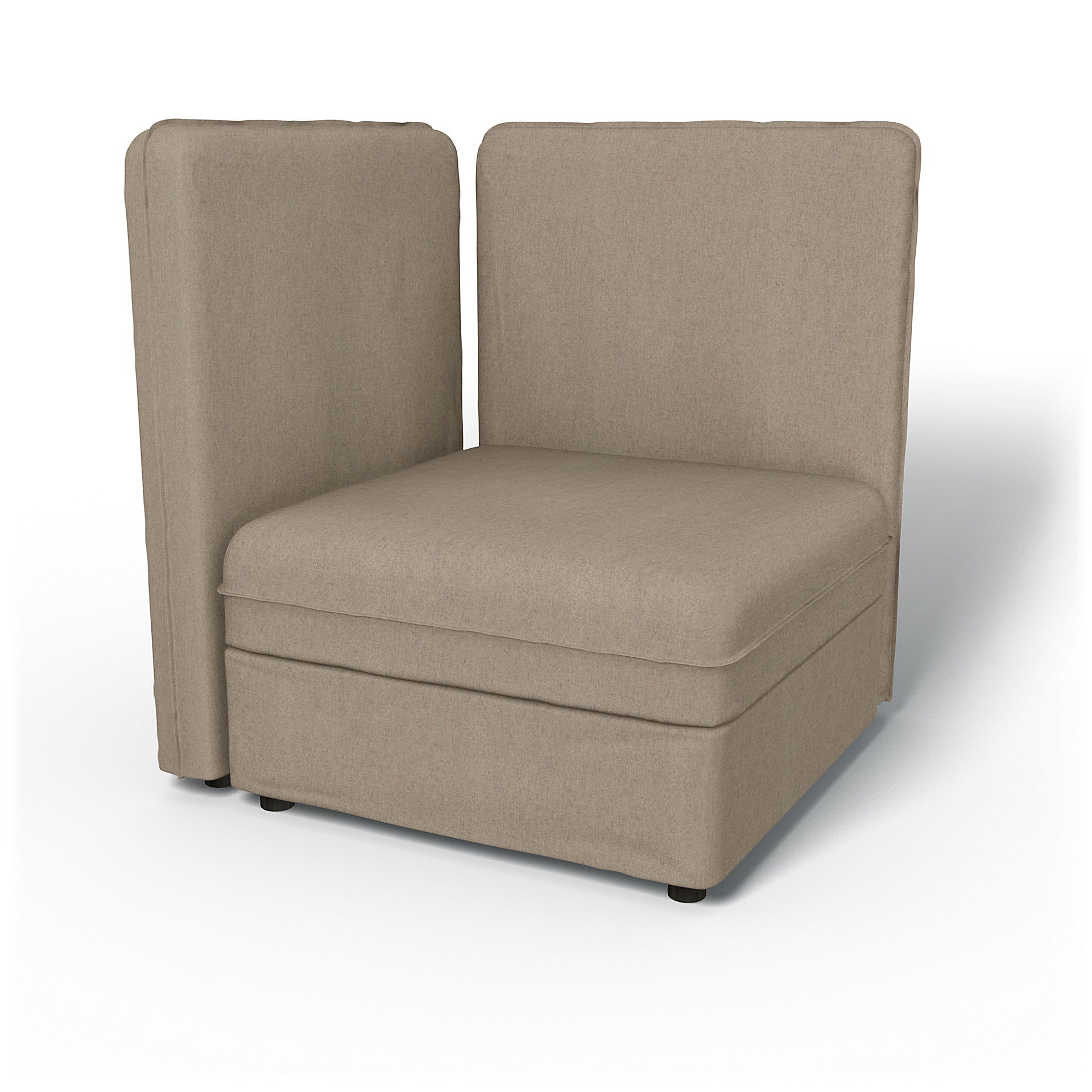 IKEA - Vallentuna Corner Seat Module with High Back and Storage Cover 80x80 32x32in, Birch, Wool - Bemz