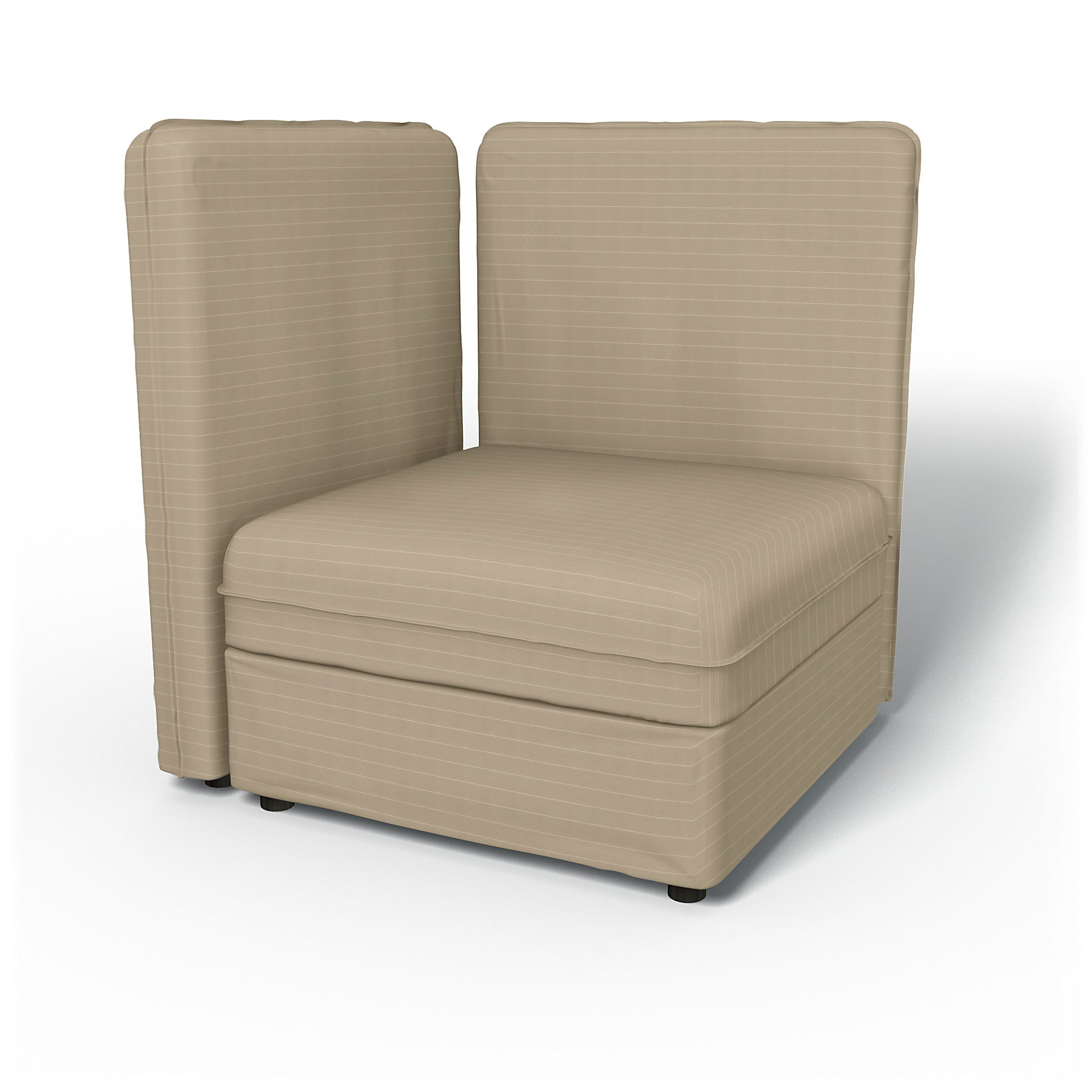 IKEA - Vallentuna Corner Seat Module with High Back and Storage Cover 80x80 32x32in, Oyster, Velvet - Bemz