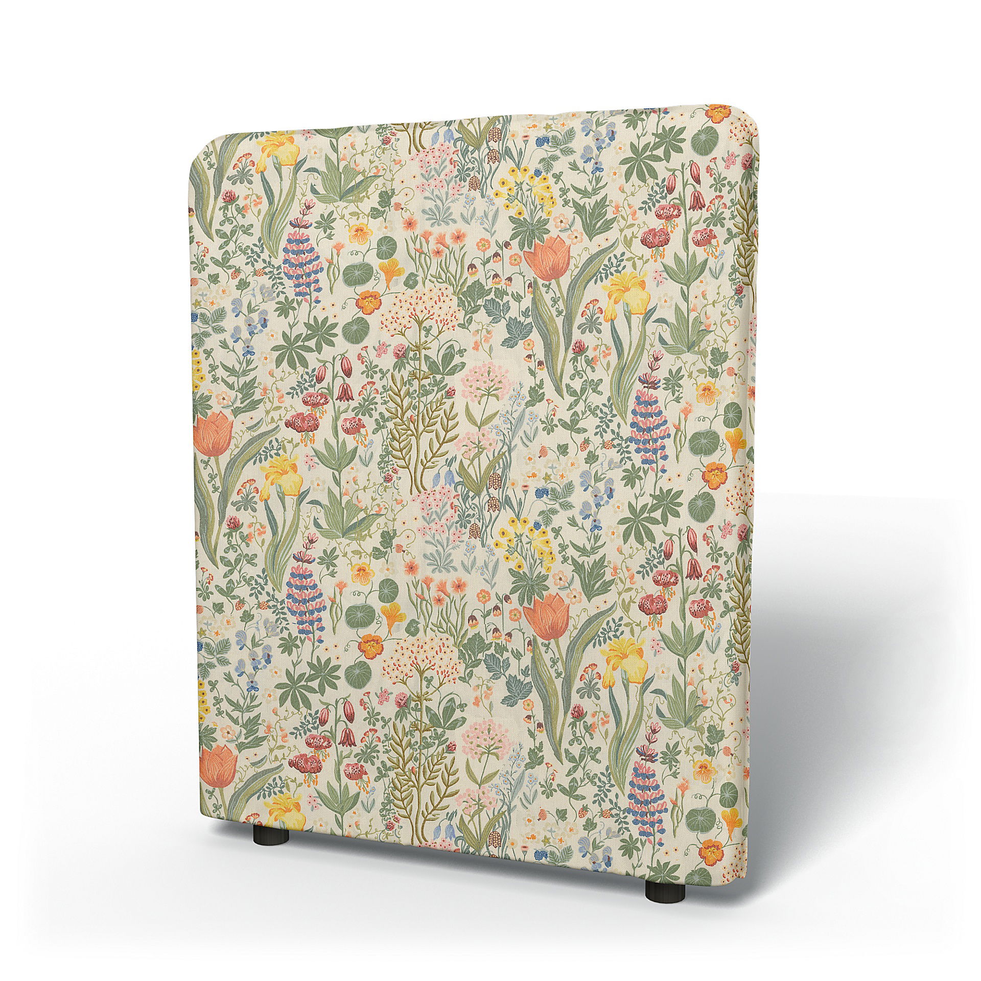 IKEA - Vallentuna High Backrest Cover 80x100cm 32x39in, Blomsterhav Light, BEMZ x BORÅSTAPETER COLLECTION - Bemz