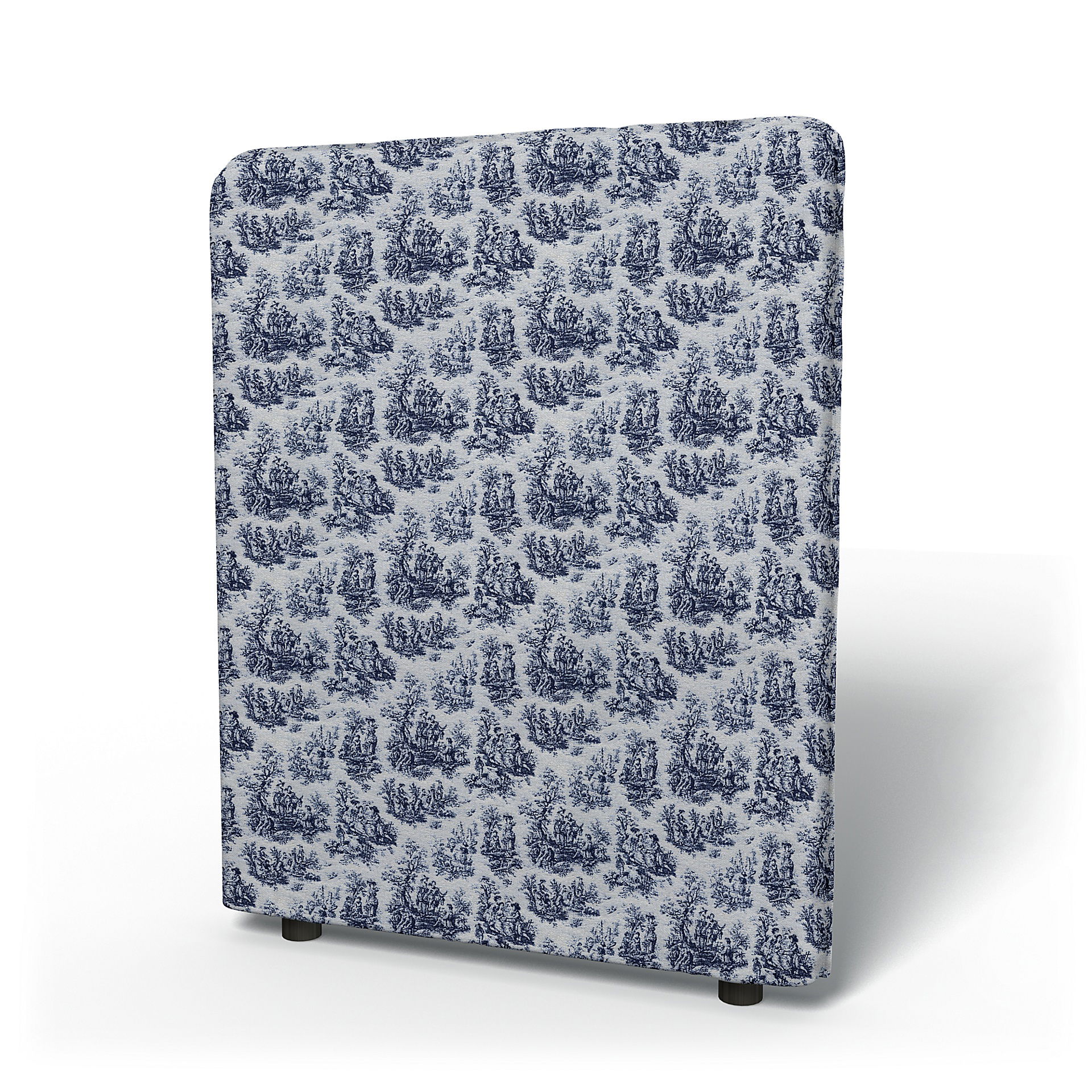 IKEA - Vallentuna High Backrest Cover 80x100cm 32x39in, Dark Blue, Bouclé & Texture - Bemz