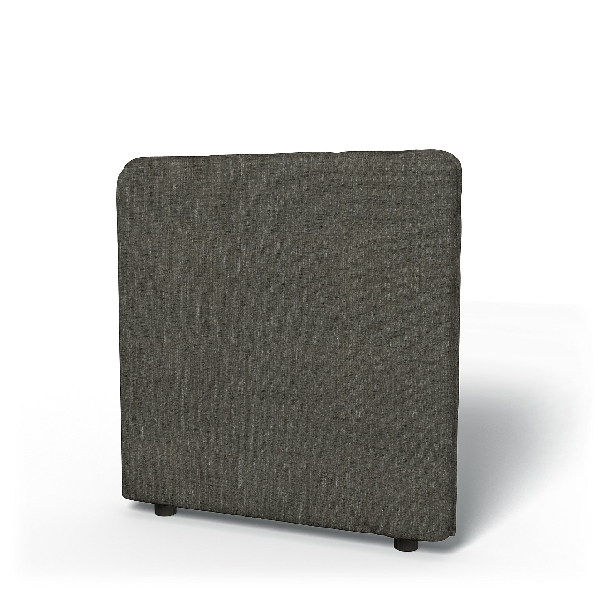 IKEA - Vallentuna Low Backrest Cover 80x80cm 32x32in, Mole Brown, Boucle & Texture - Bemz