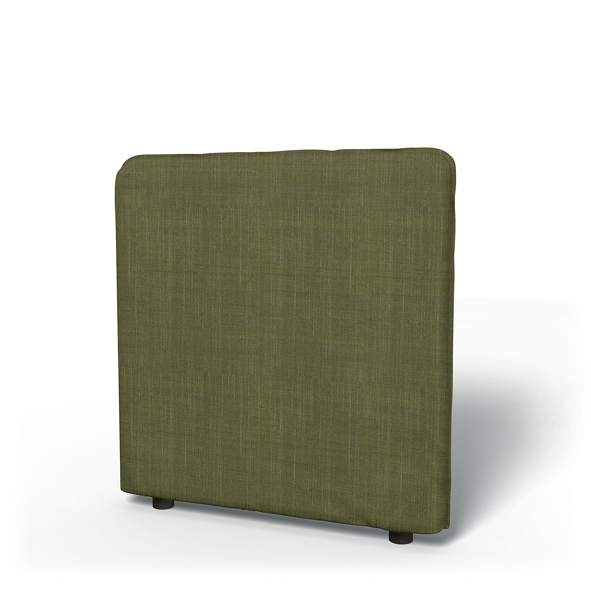IKEA - Vallentuna Low Backrest Cover 80x80cm 32x32in, Moss Green, Bouclé & Texture - Bemz
