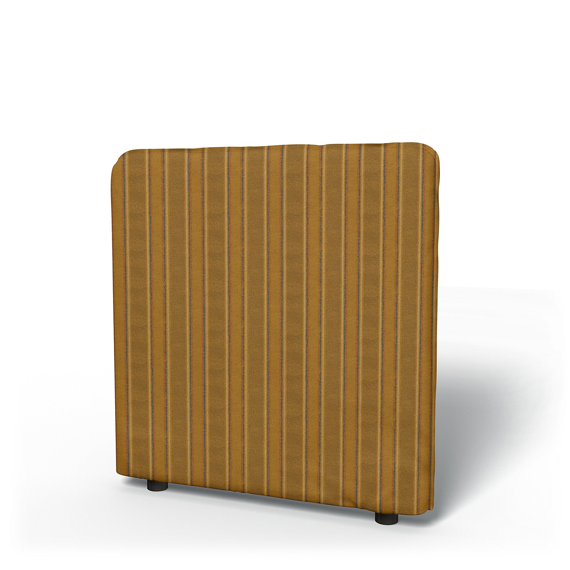 IKEA - Vallentuna Low Backrest Cover 80x80cm 32x32in, Mustard Stripe, Cotton - Bemz