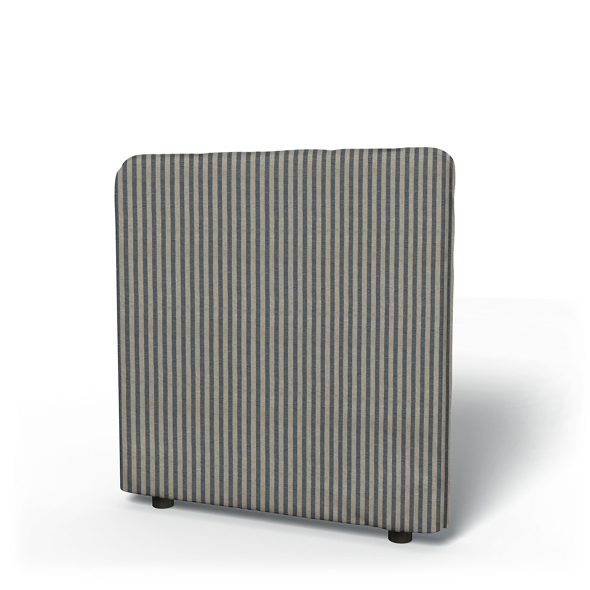 IKEA - Vallentuna Low Backrest Cover 80x80cm 32x32in, Dark Blue / Natural, Linen - Bemz