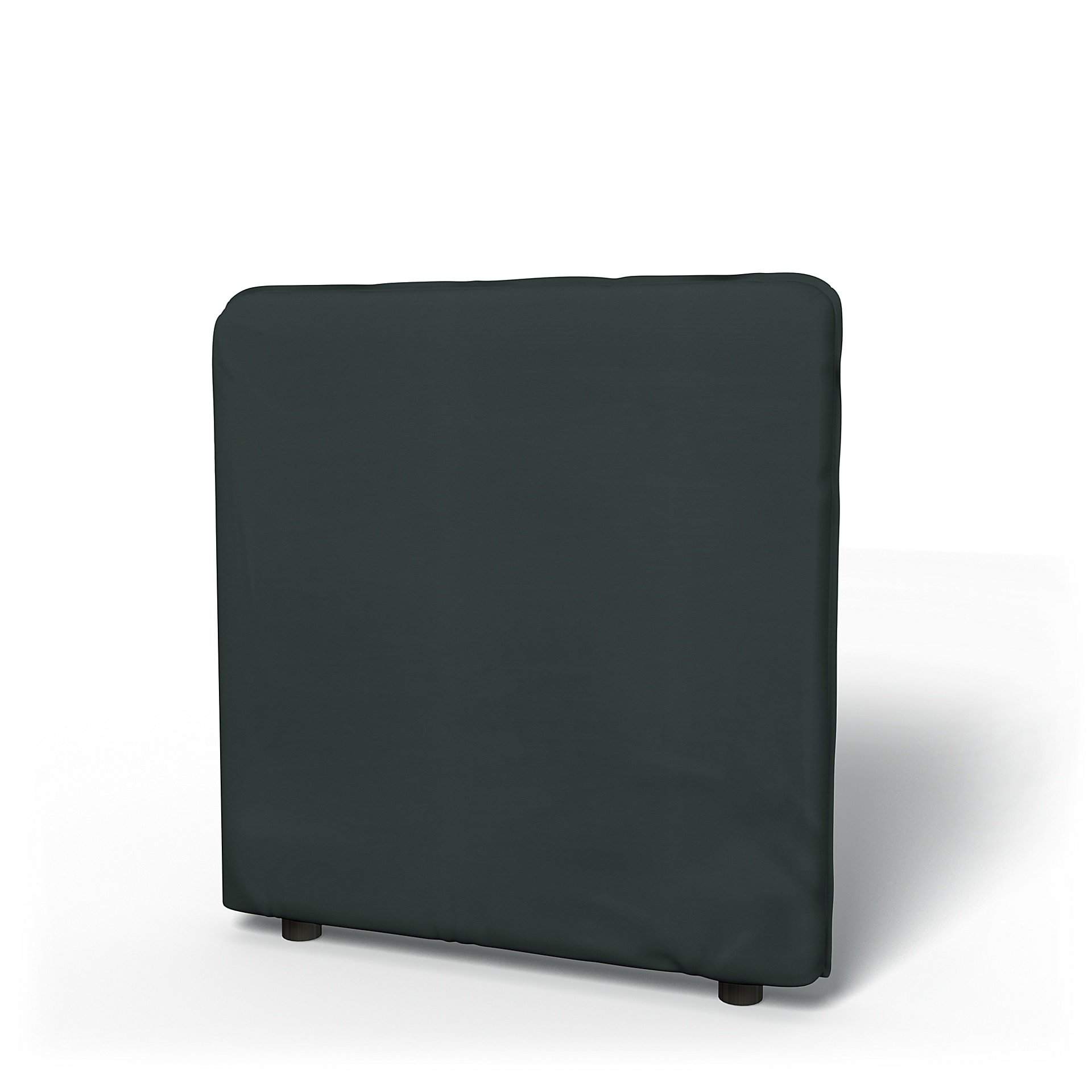IKEA - Vallentuna Low Backrest Cover 80x80cm 32x32in, Graphite Grey, Cotton - Bemz