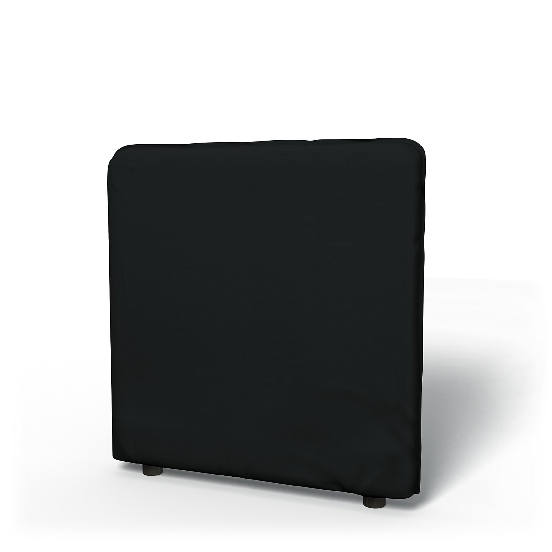 IKEA - Vallentuna Low Backrest Cover 80x80cm 32x32in, Jet Black, Cotton - Bemz