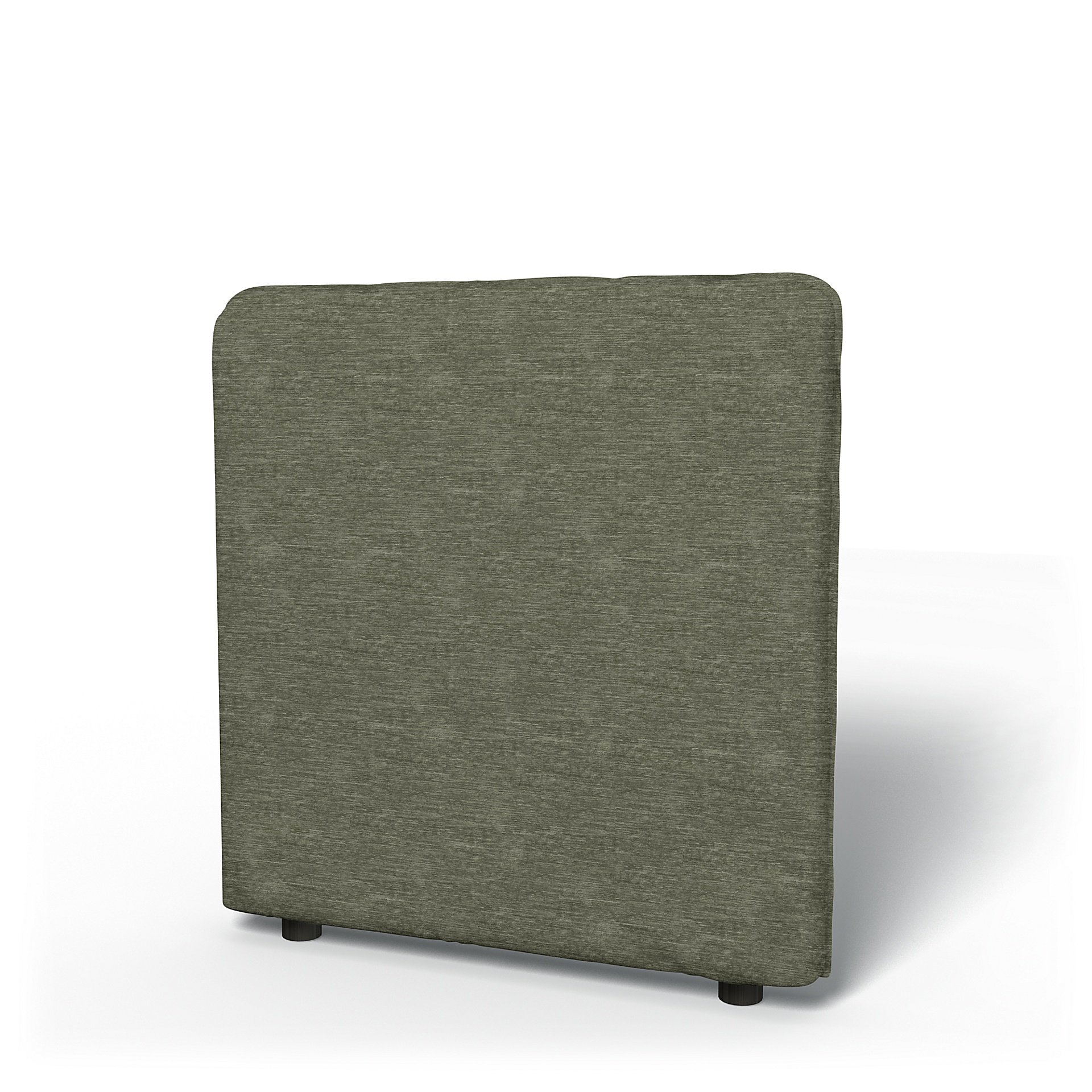 IKEA - Vallentuna Low Backrest Cover 80x80cm 32x32in, Green Grey, Velvet - Bemz