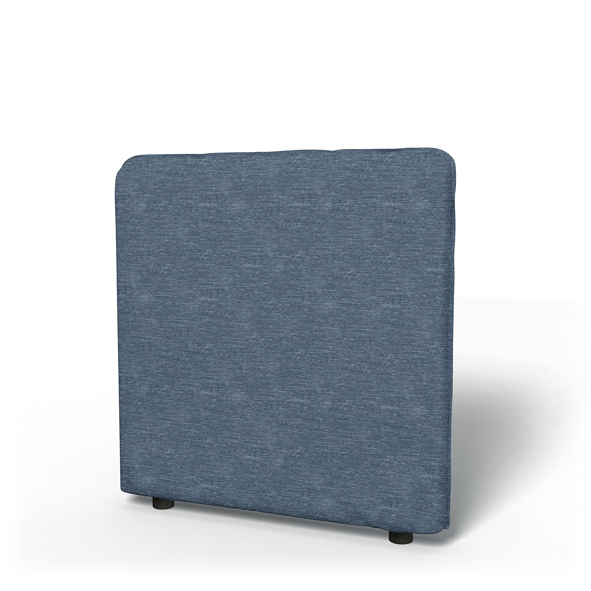 IKEA - Vallentuna Low Backrest Cover 80x80cm 32x32in, Mineral Blue, Velvet - Bemz