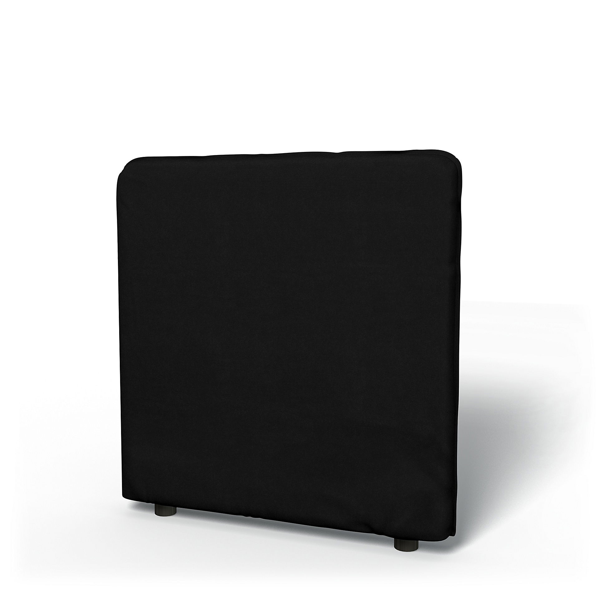 IKEA - Vallentuna Low Backrest Cover 80x80cm 32x32in, Black, Velvet - Bemz