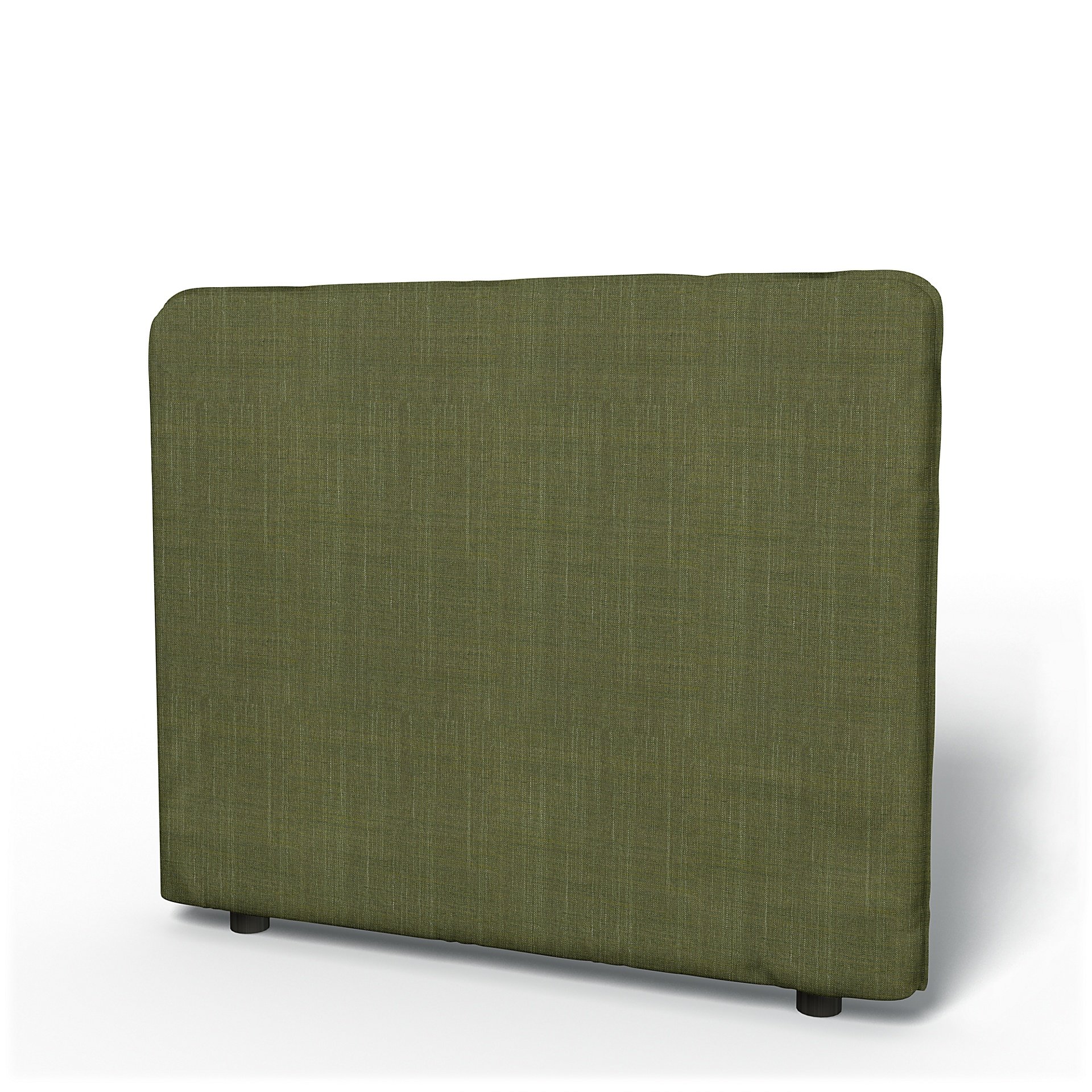 IKEA - Vallentuna Low Backrest Cover 100x80cm 39x32in, Moss Green, Boucle & Texture - Bemz