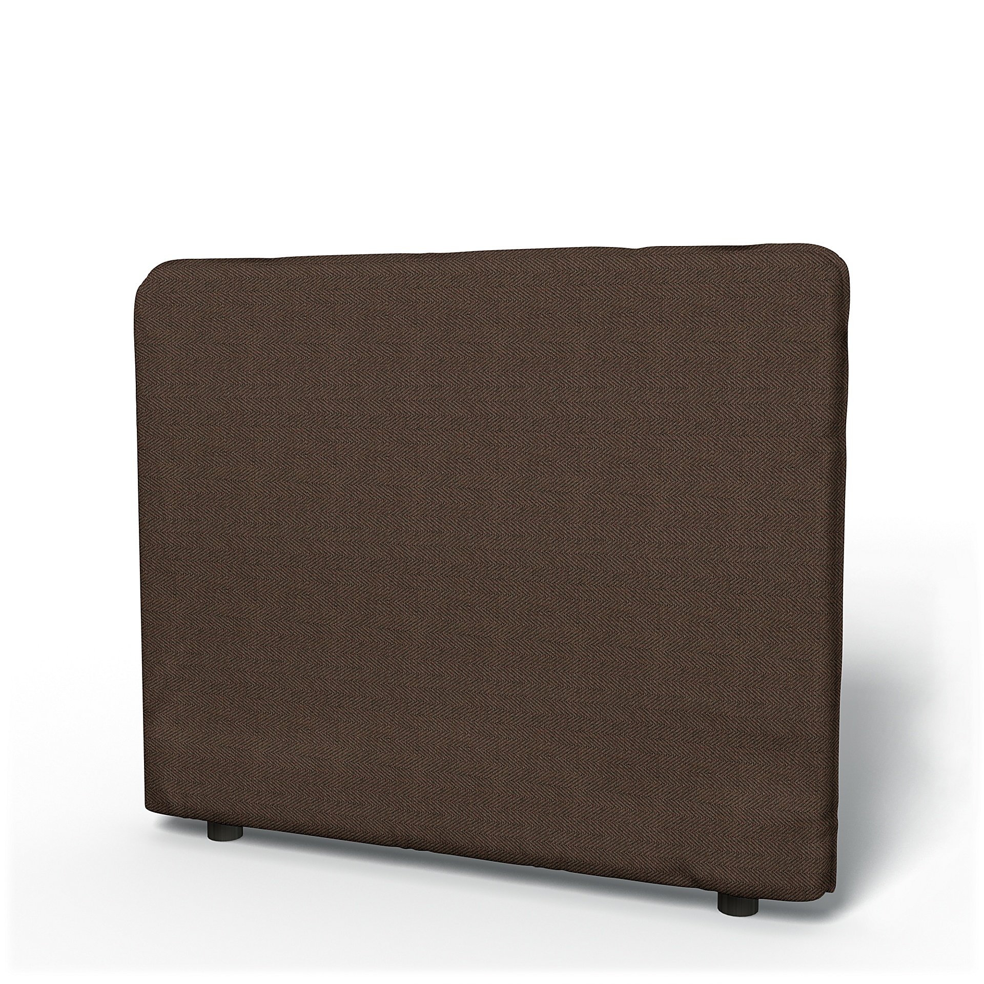 IKEA - Vallentuna Low Backrest Cover 100x80cm 39x32in, Chocolate, Boucle & Texture - Bemz