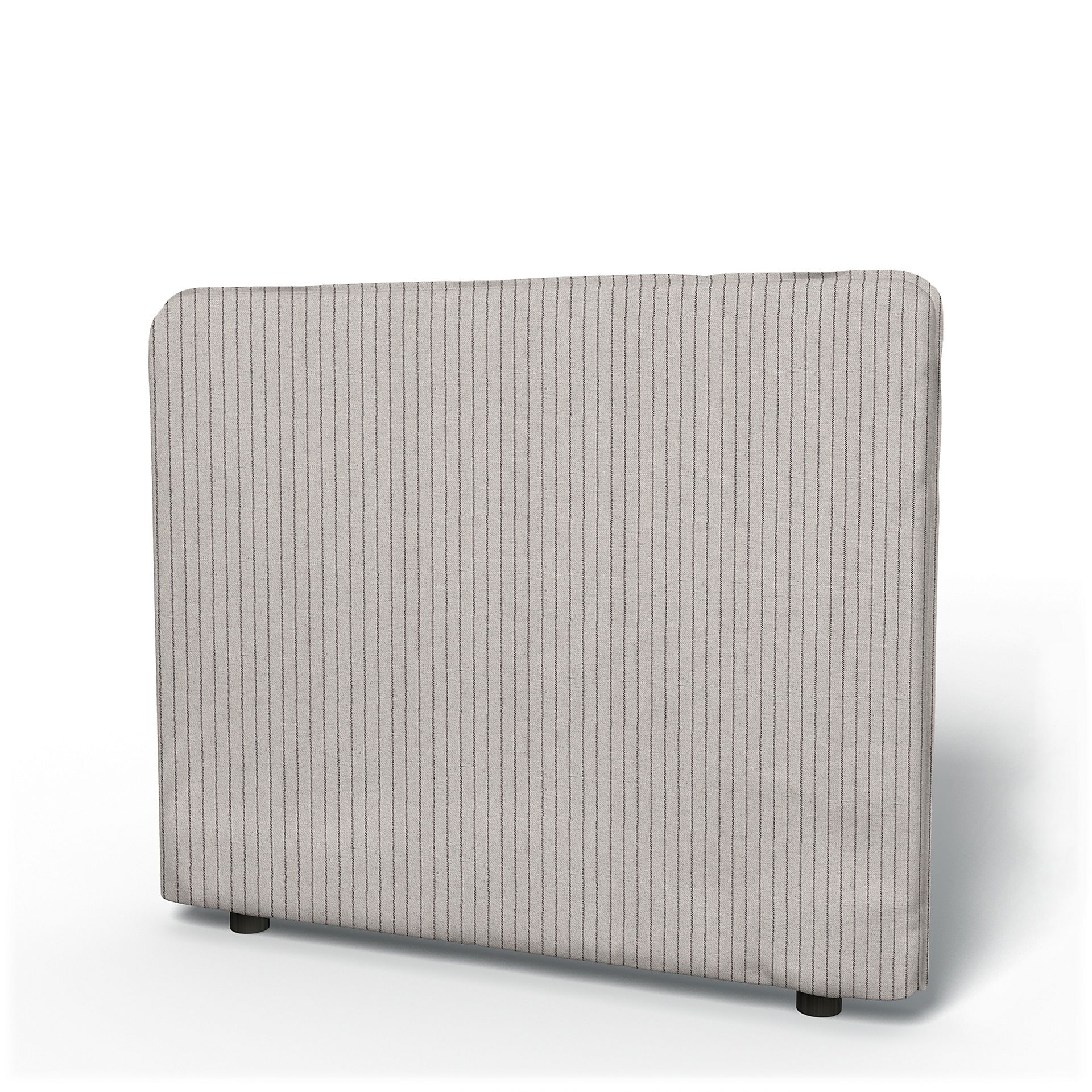 IKEA - Vallentuna Low Backrest Cover 100x80cm 39x32in, Silver Grey, Cotton - Bemz