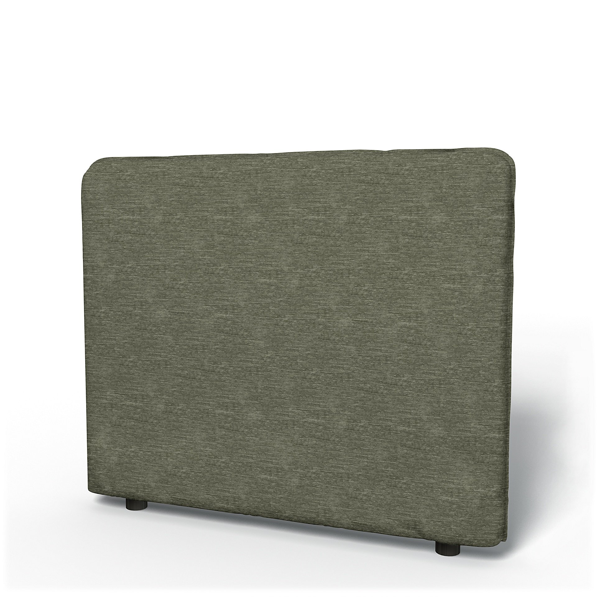 IKEA - Vallentuna Low Backrest Cover 100x80cm 39x32in, Green Grey, Velvet - Bemz