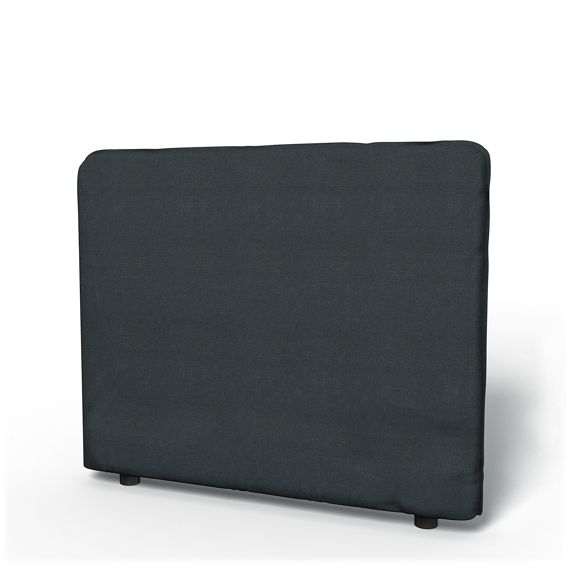 IKEA - Vallentuna Low Backrest Cover 100x80cm 39x32in, Graphite Grey, Linen - Bemz