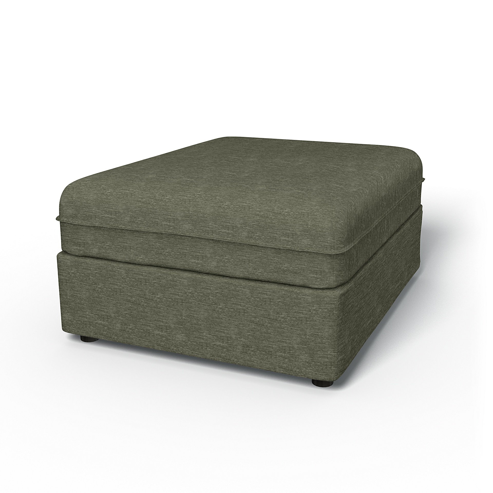 IKEA - Vallentuna Seat Module Cover 80x100cm 32x39in, Green Grey, Velvet - Bemz