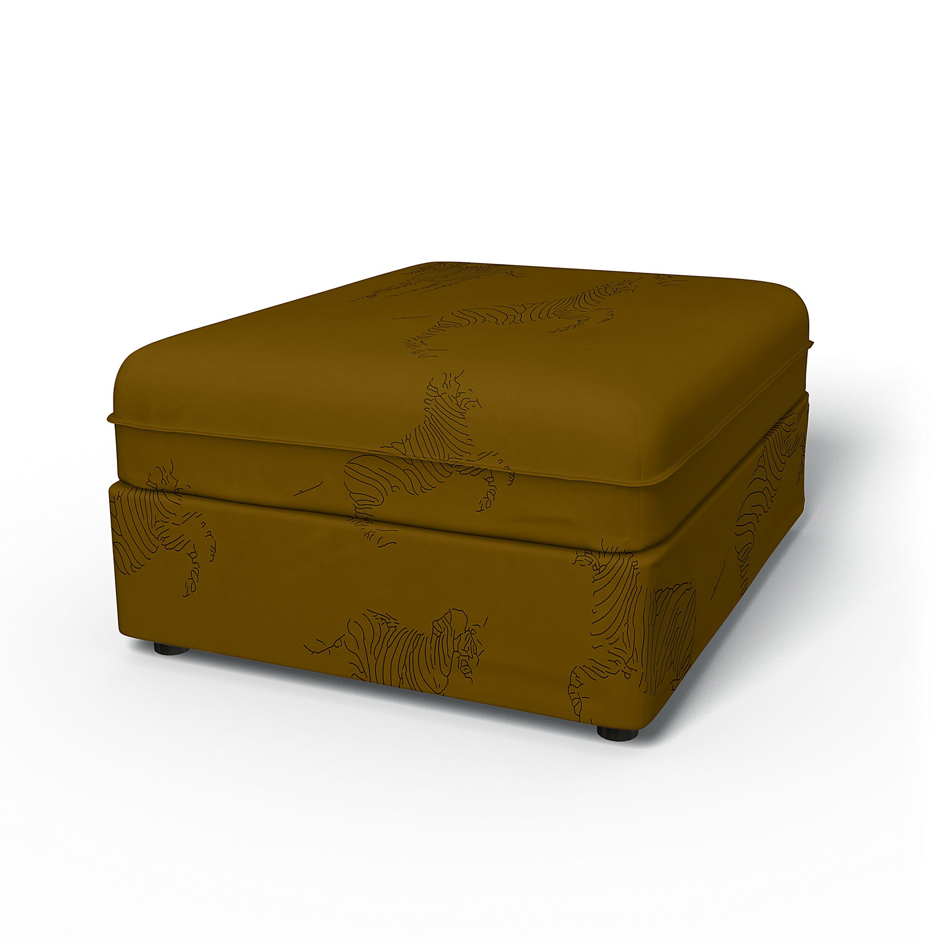 IKEA - Vallentuna Seat Module Cover 80x100cm 32x39in, Turmeric / Zebra, BEMZ NATURE'S PALETTE COLLECTION - Bemz