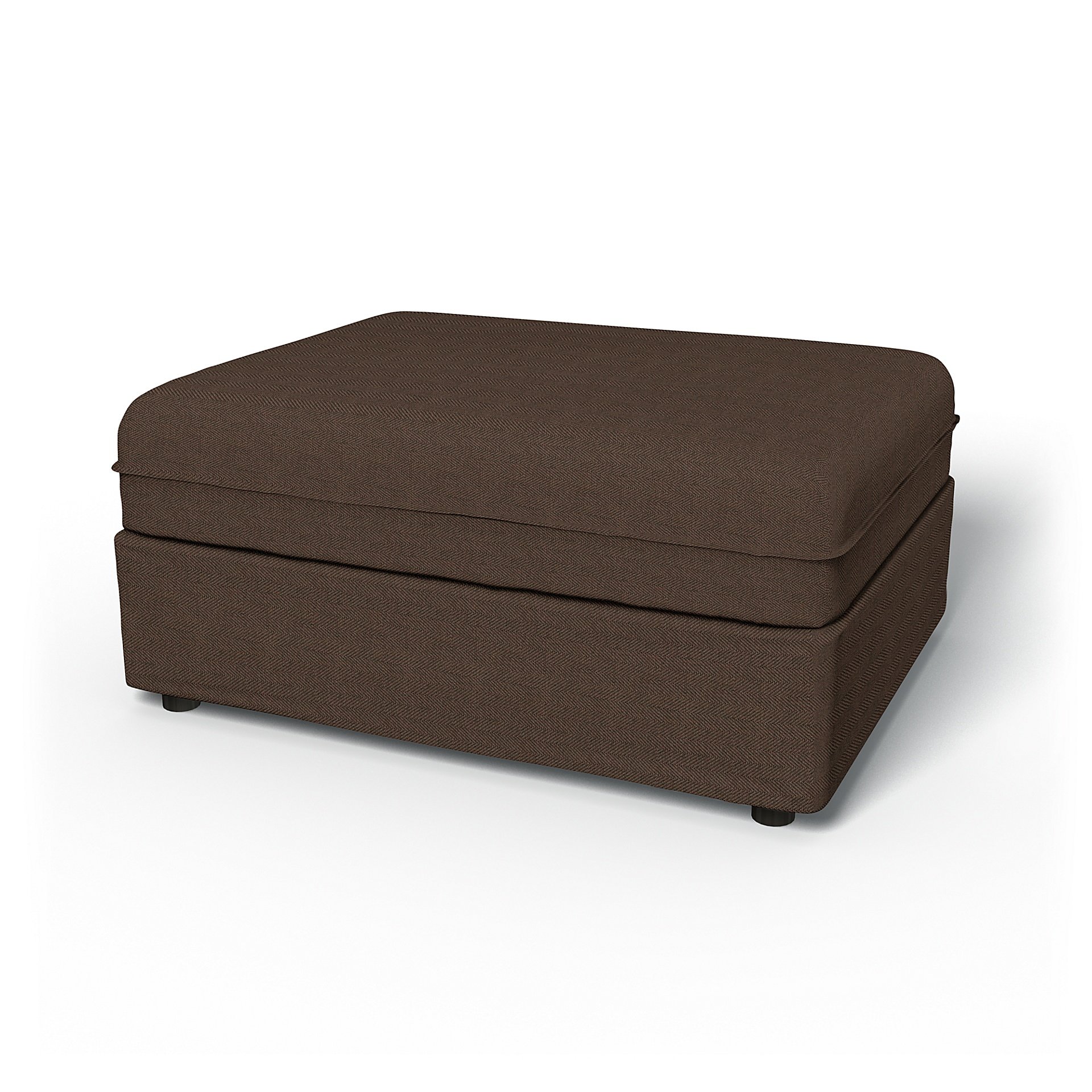 IKEA - Vallentuna Seat Module Cover 100x80cm 39x32in, Chocolate, Boucle & Texture - Bemz