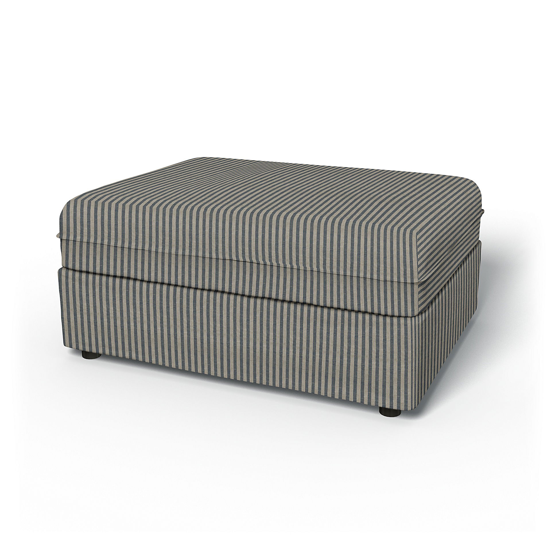 IKEA - Vallentuna Seat Module Cover 100x80cm 39x32in, Dark Blue / Natural, Linen - Bemz