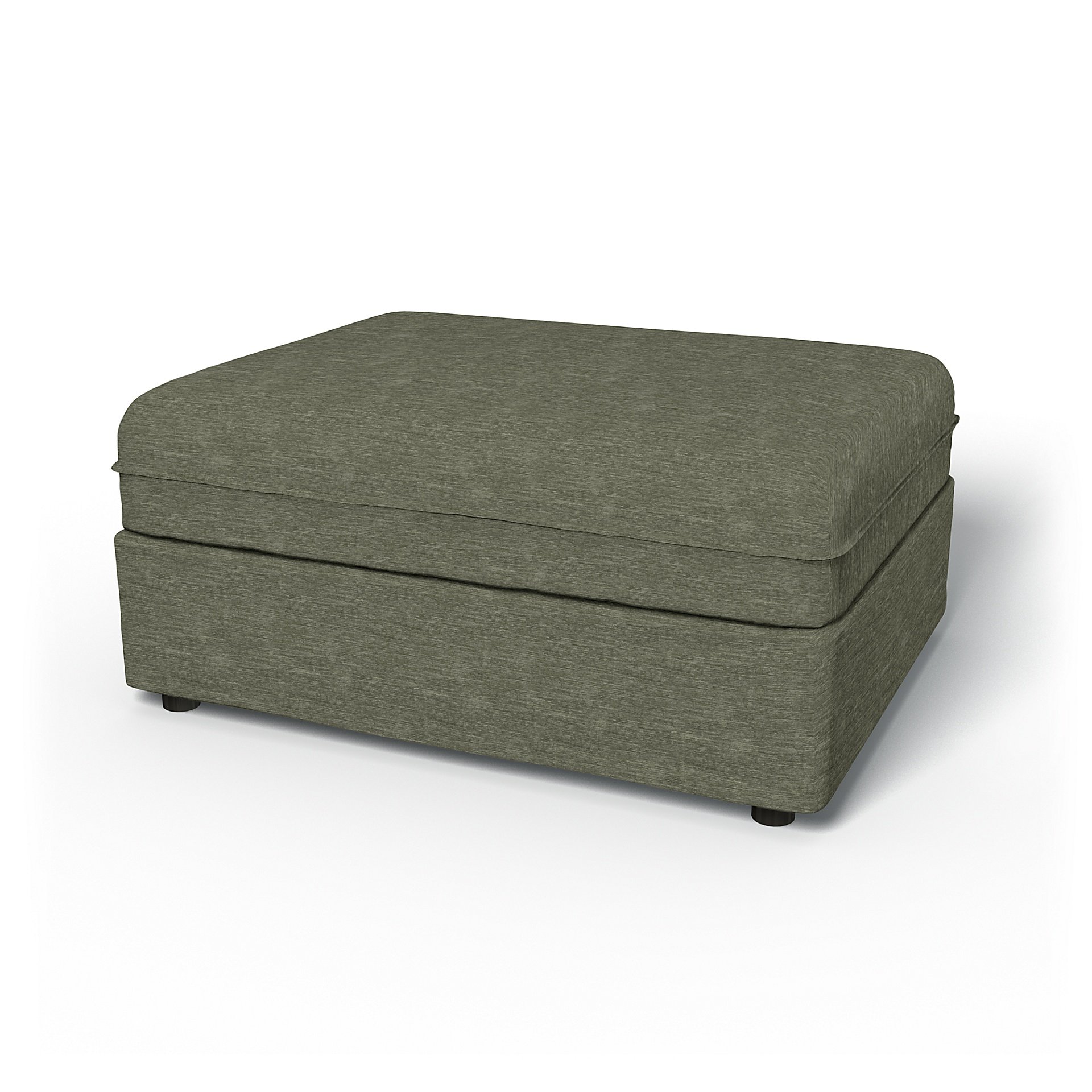 IKEA - Vallentuna Seat Module Cover 100x80cm 39x32in, Green Grey, Velvet - Bemz