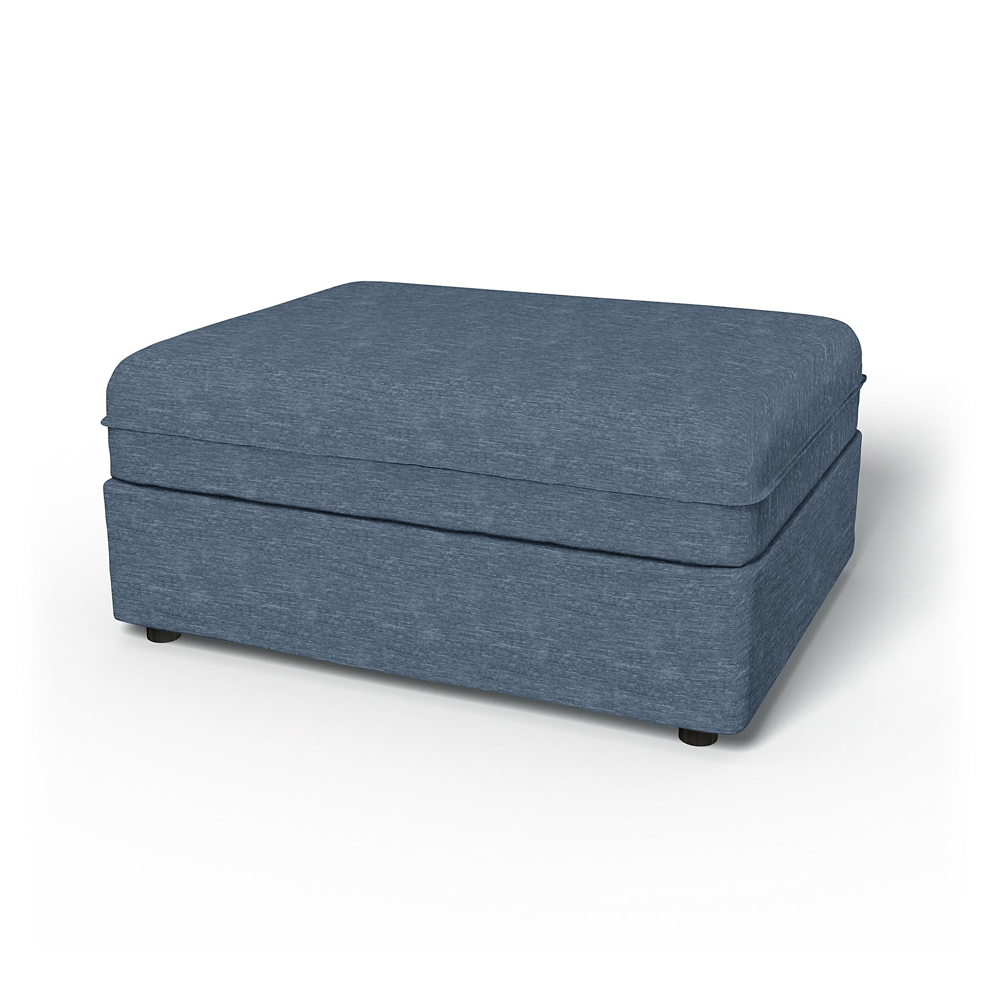 IKEA - Vallentuna Seat Module Cover 100x80cm 39x32in, Mineral Blue, Velvet - Bemz