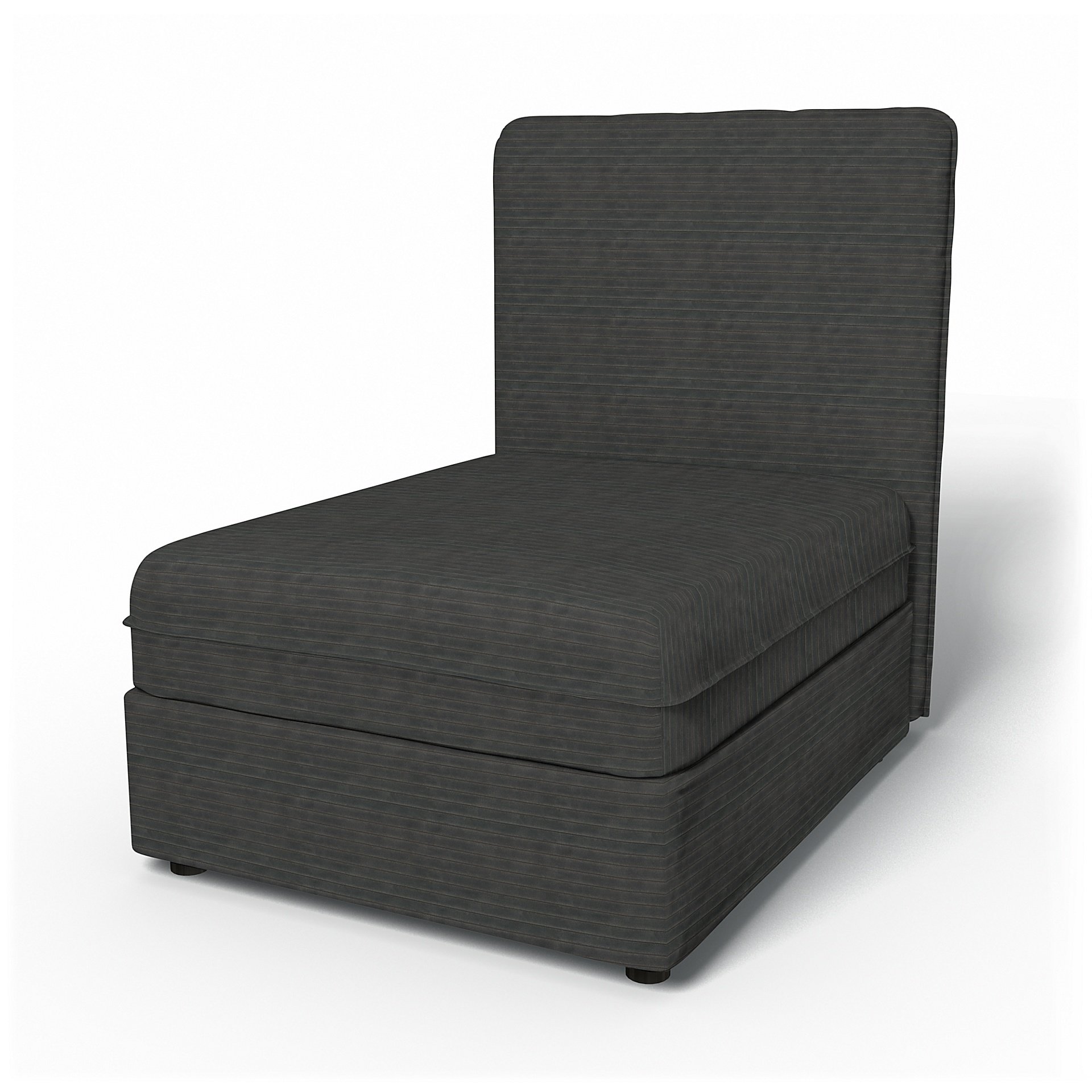 IKEA - Vallentuna Seat Module with High Back Cover 80x100cm 32x32in, Licorice, Corduroy - Bemz