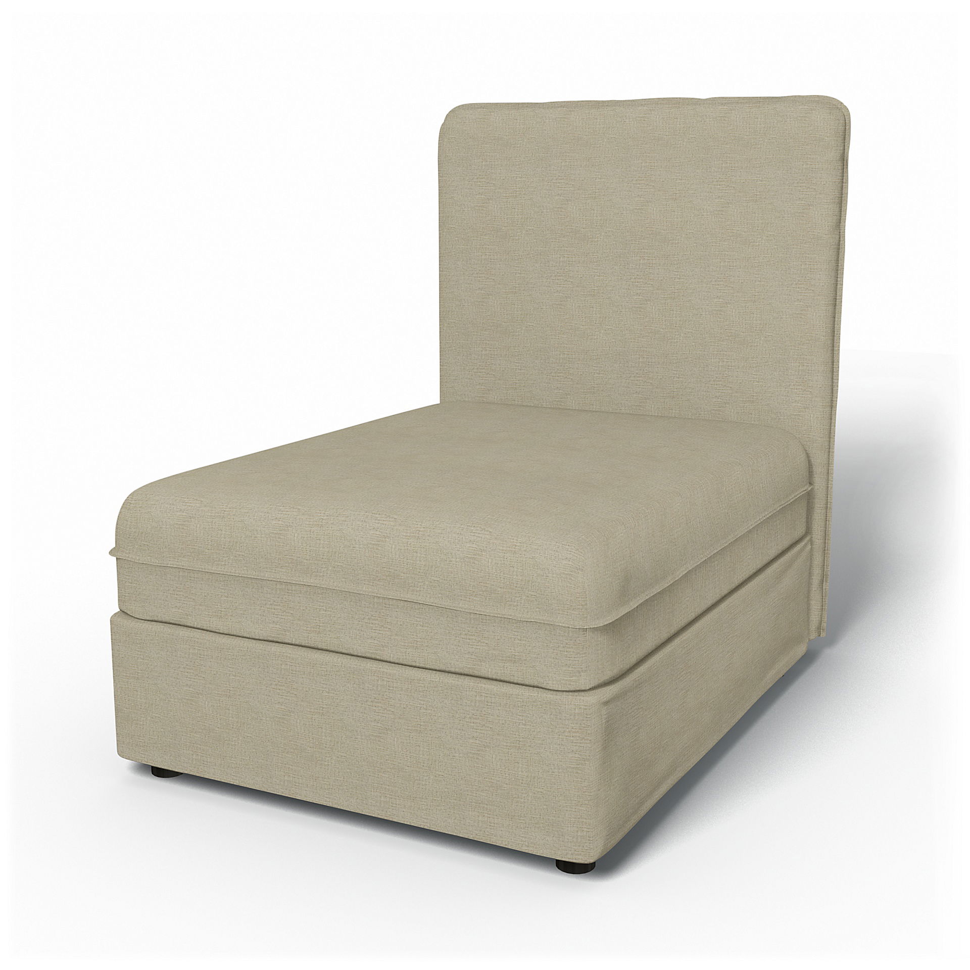 IKEA - Vallentuna Seat Module with High Back Cover 80x100cm 32x32in, Soft White, Bouclé & Texture - Bemz