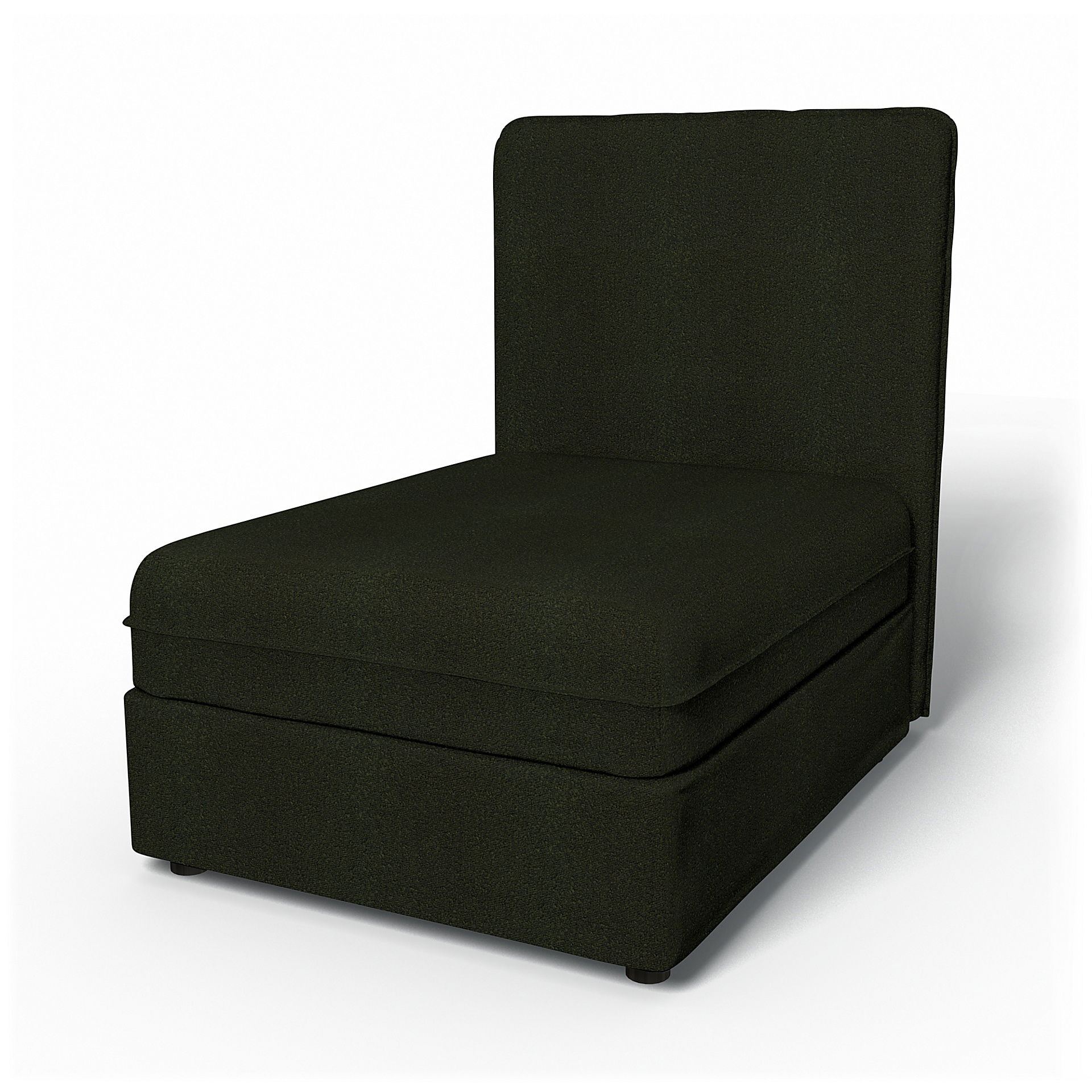 IKEA - Vallentuna Seat Module with High Back Cover 80x100cm 32x32in, Dark Moss Green, BEMZ NATURE'S PALETTE COLLECTION - Bemz