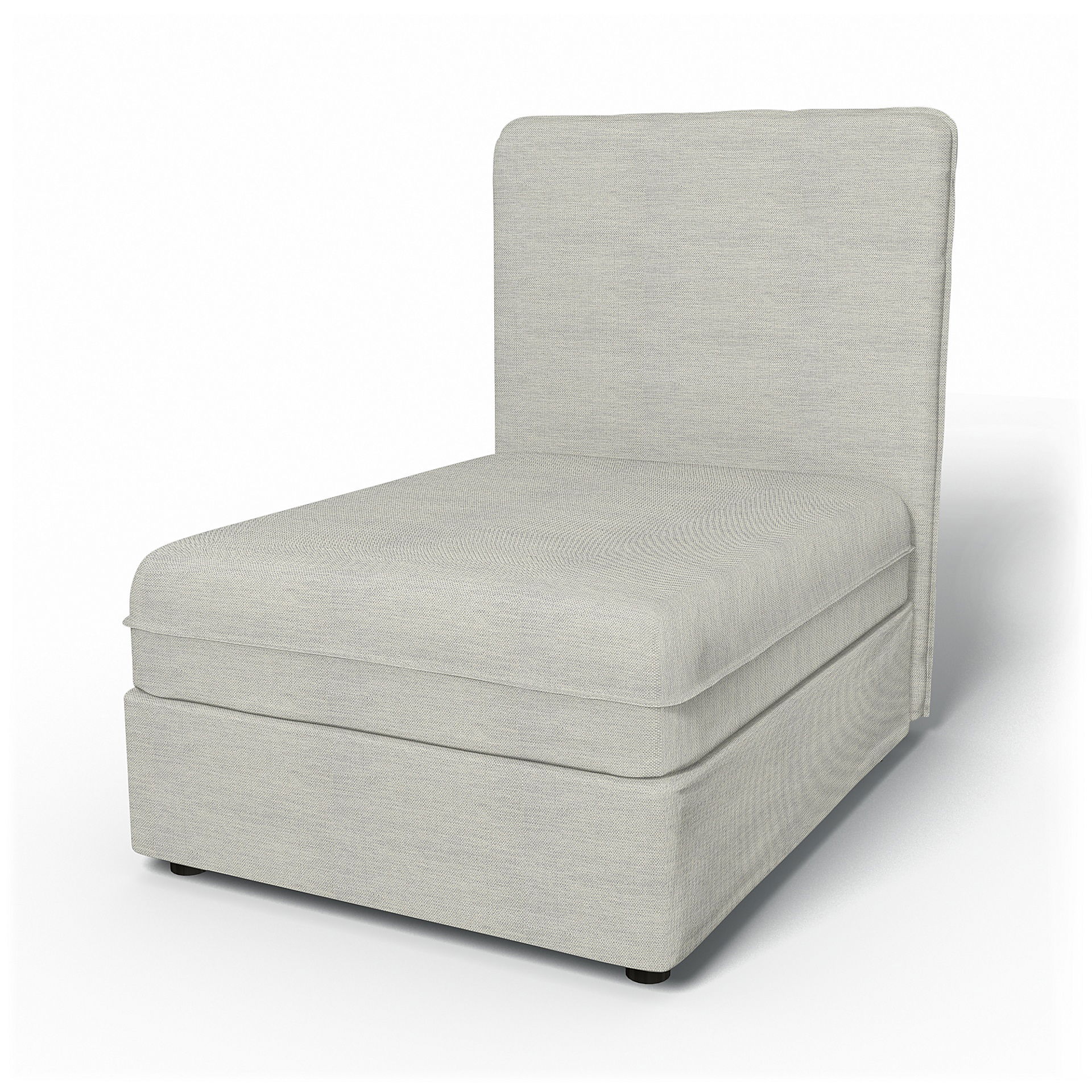 IKEA - Vallentuna Seat Module with High Back Cover 80x100cm 32x32in, Silver Grey, Cotton - Bemz
